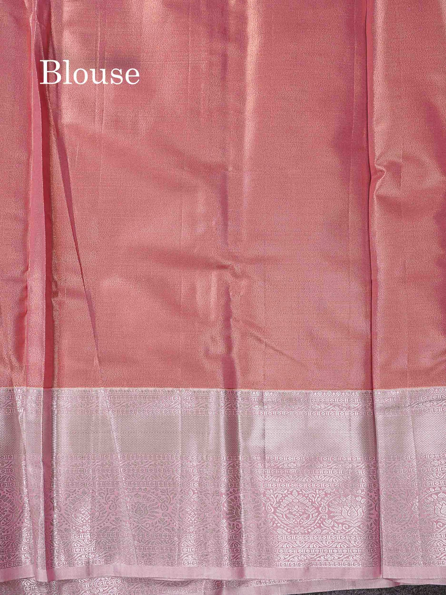 Beautiful Onion Pink Tissue Bridal Semi Silk Saree With Contrast Light Pink Traditional Border
