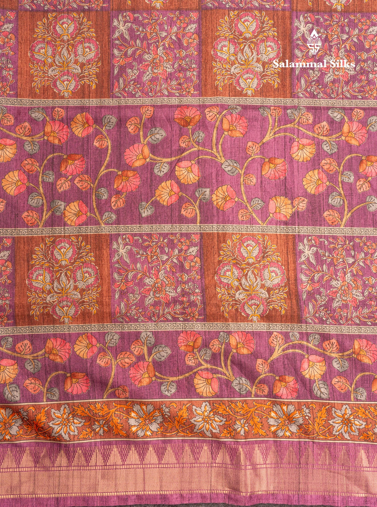 Mustard Yellow Semi Tussar Fancy Saree With Contrast Pink Shade Border