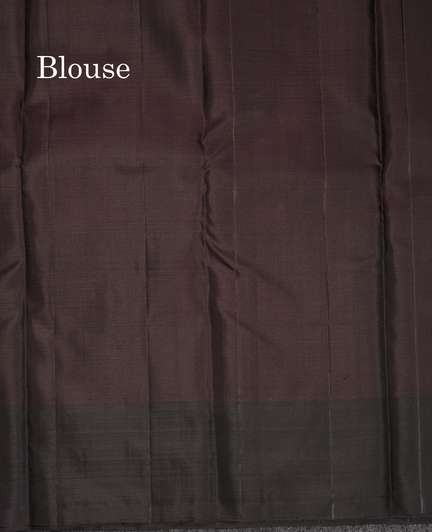 Beautiful Ramar Blue Pure Kanjivaram Silk Saree With Contrast Long Plain Dark Brown Border