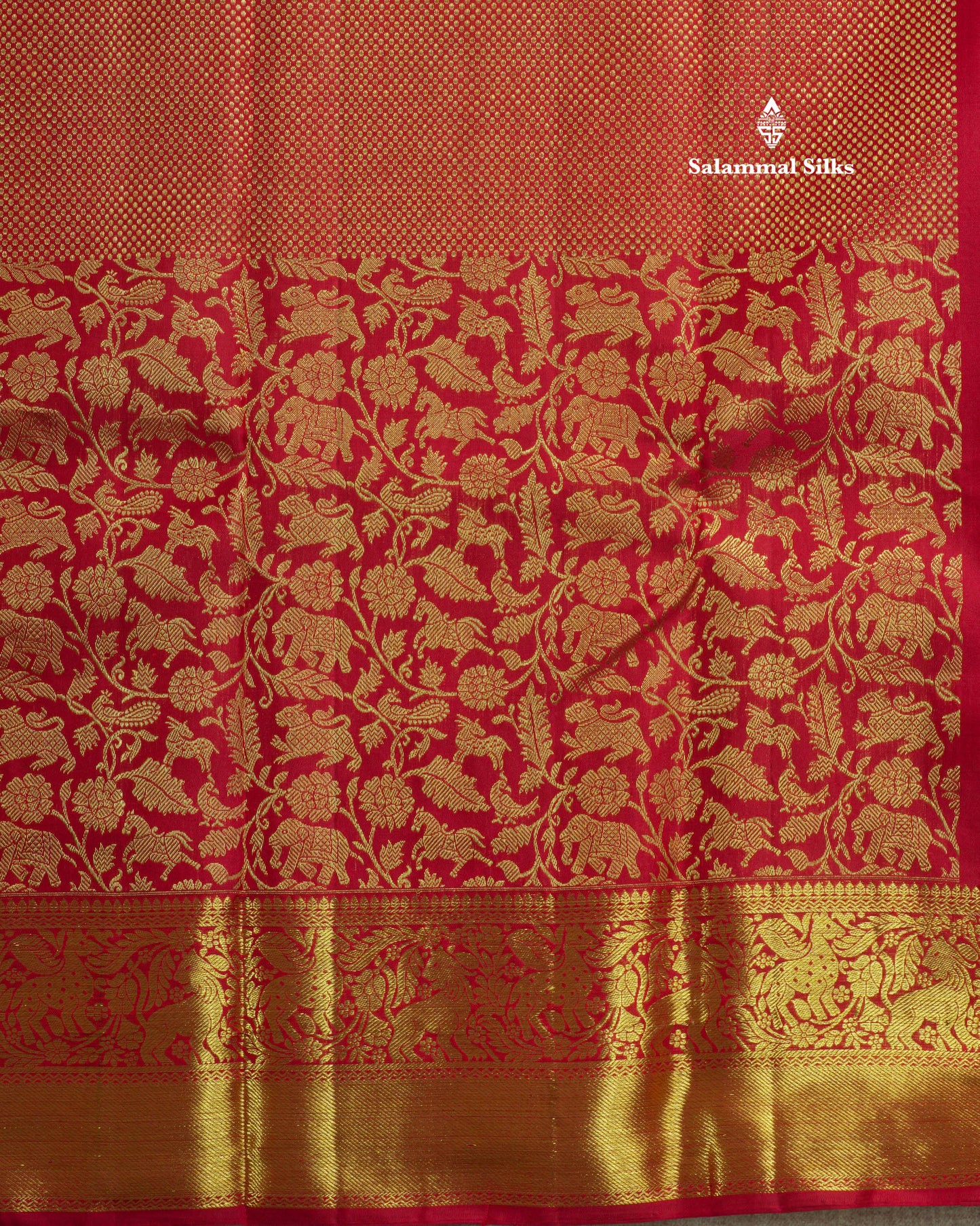 Maroon Traditional Vanasingaram Bridal Pure Kanjiivaram Silk Saree With Beautiful Border