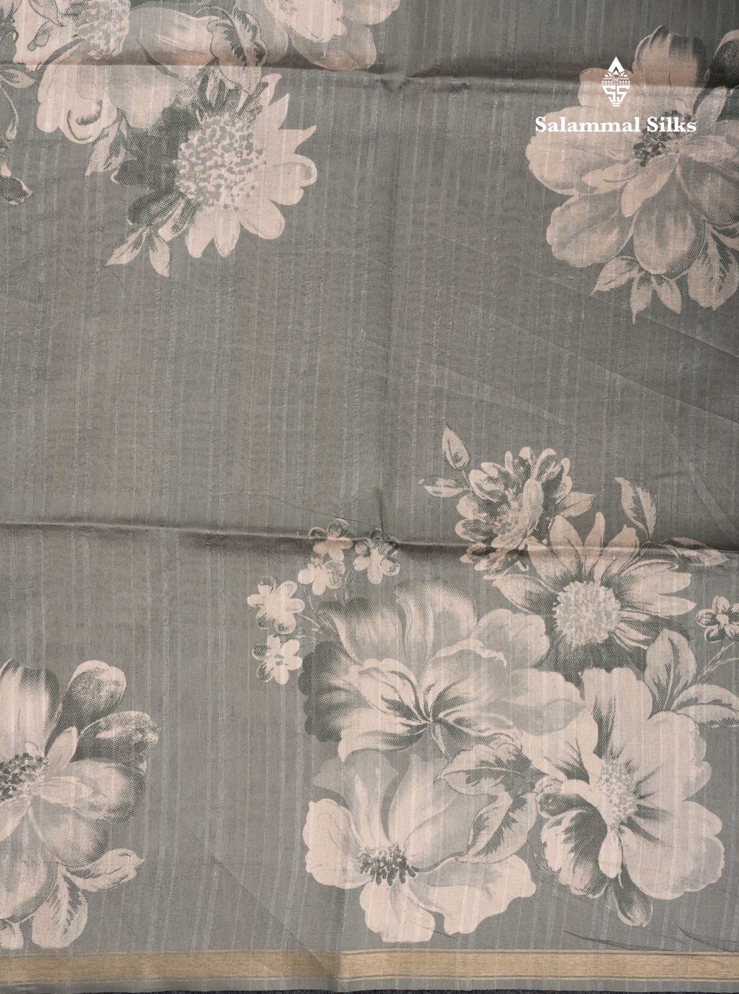 Pastel Blue Colour Semi Tussar Fancy Saree With Small Zari Border