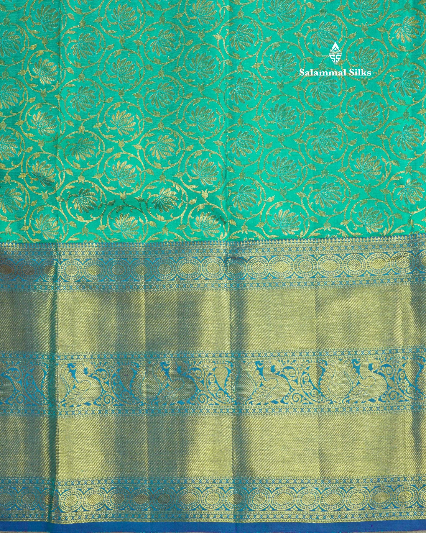 Ramar Blue Bridal Pure Kanjivaram Silk Saree With Royal Blue Long Border