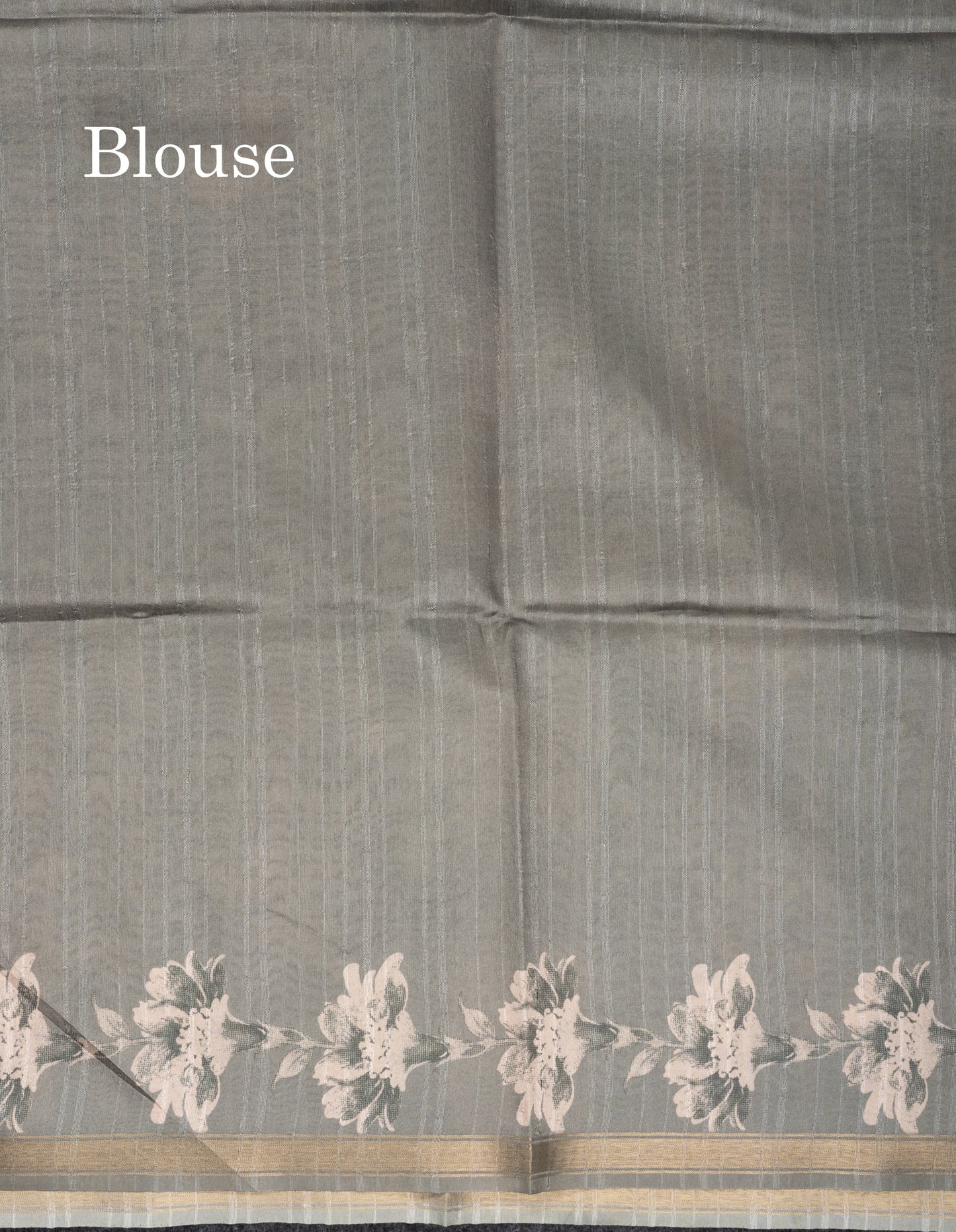 Pastel Blue Colour Semi Tussar Fancy Saree With Small Zari Border