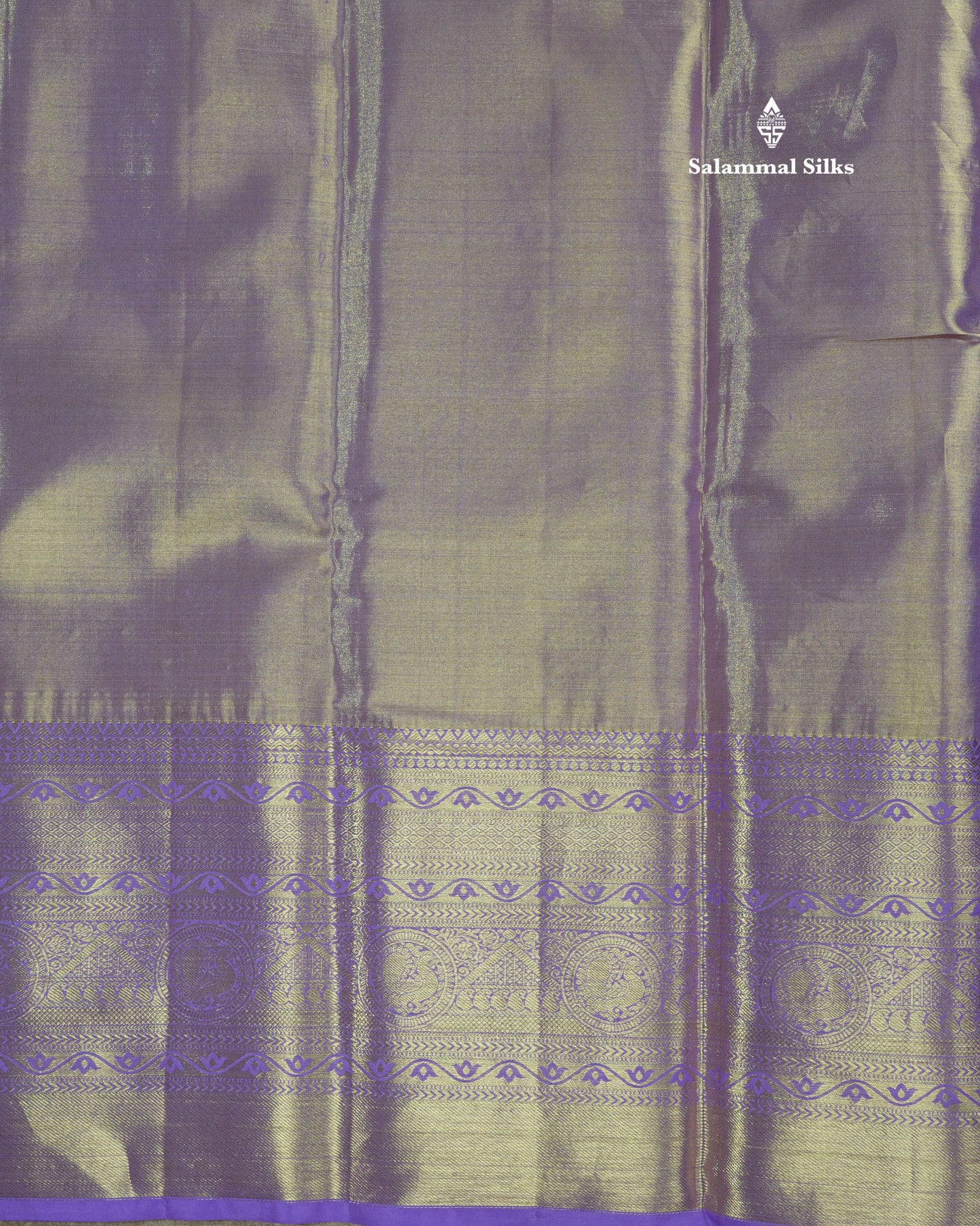 Beautiful Rexona Green Tissue Bridal Pure Kanjvaram Silk Saree With Lavander Border