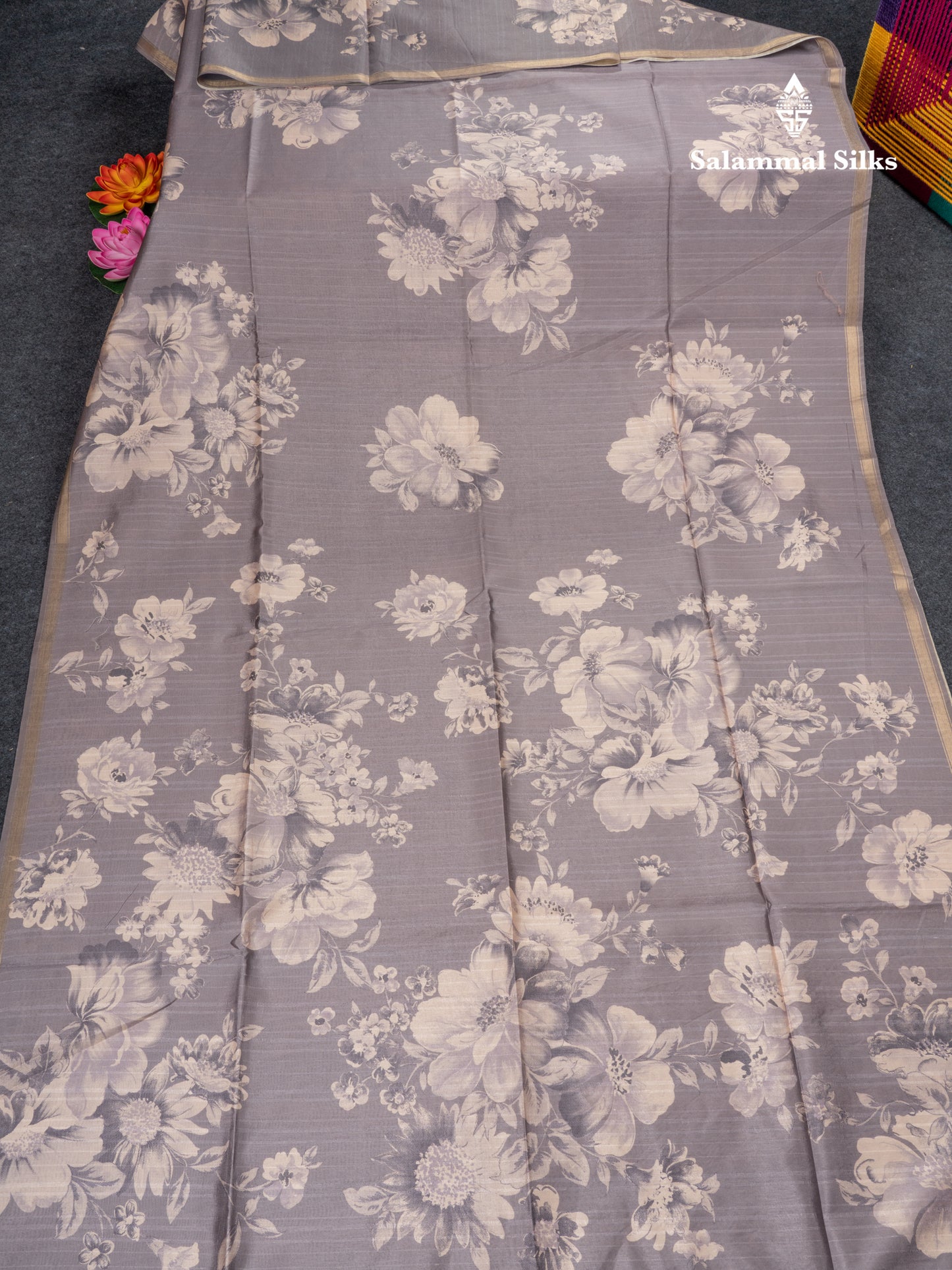 Pastel Blue Colour Semi Tussar Fancy Saree With Small Zari Border
