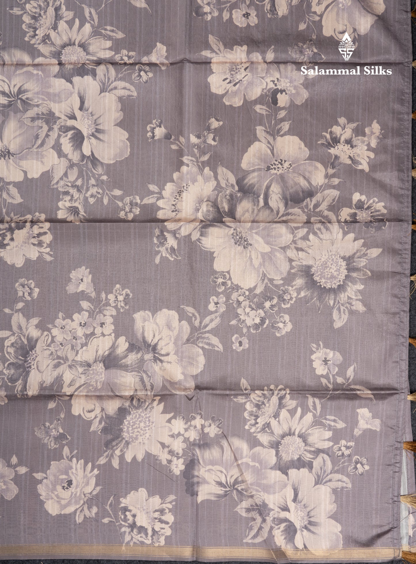 Pastel Blue Colour Semi Tussar Fancy Saree With Small Zari Border