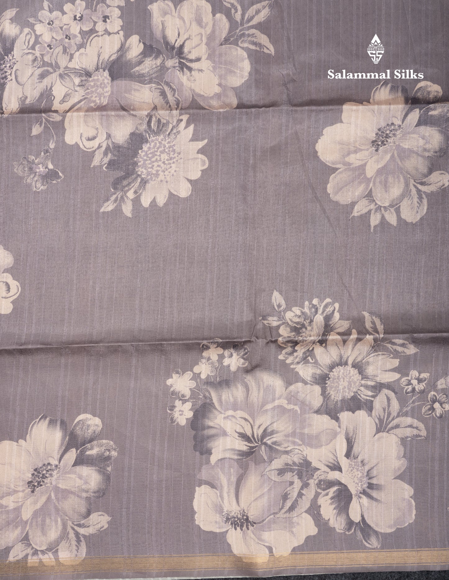 Pastel Blue Colour Semi Tussar Fancy Saree With Small Zari Border