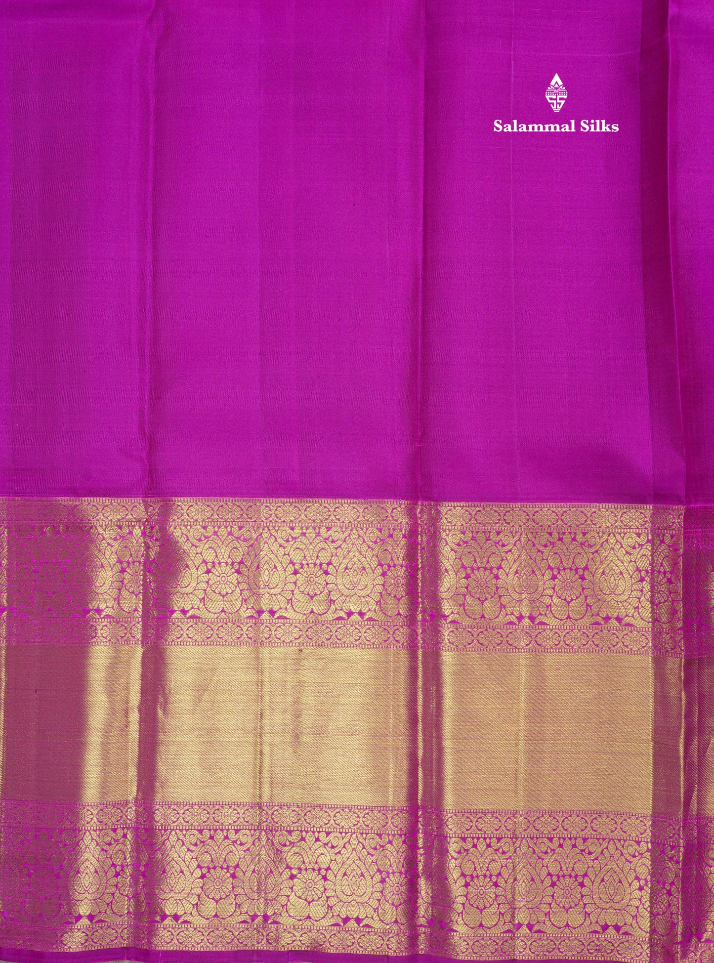 Reddish Pink Meena Work Bridal Pure Kanjivaram Silk Saree With Violet Long Border