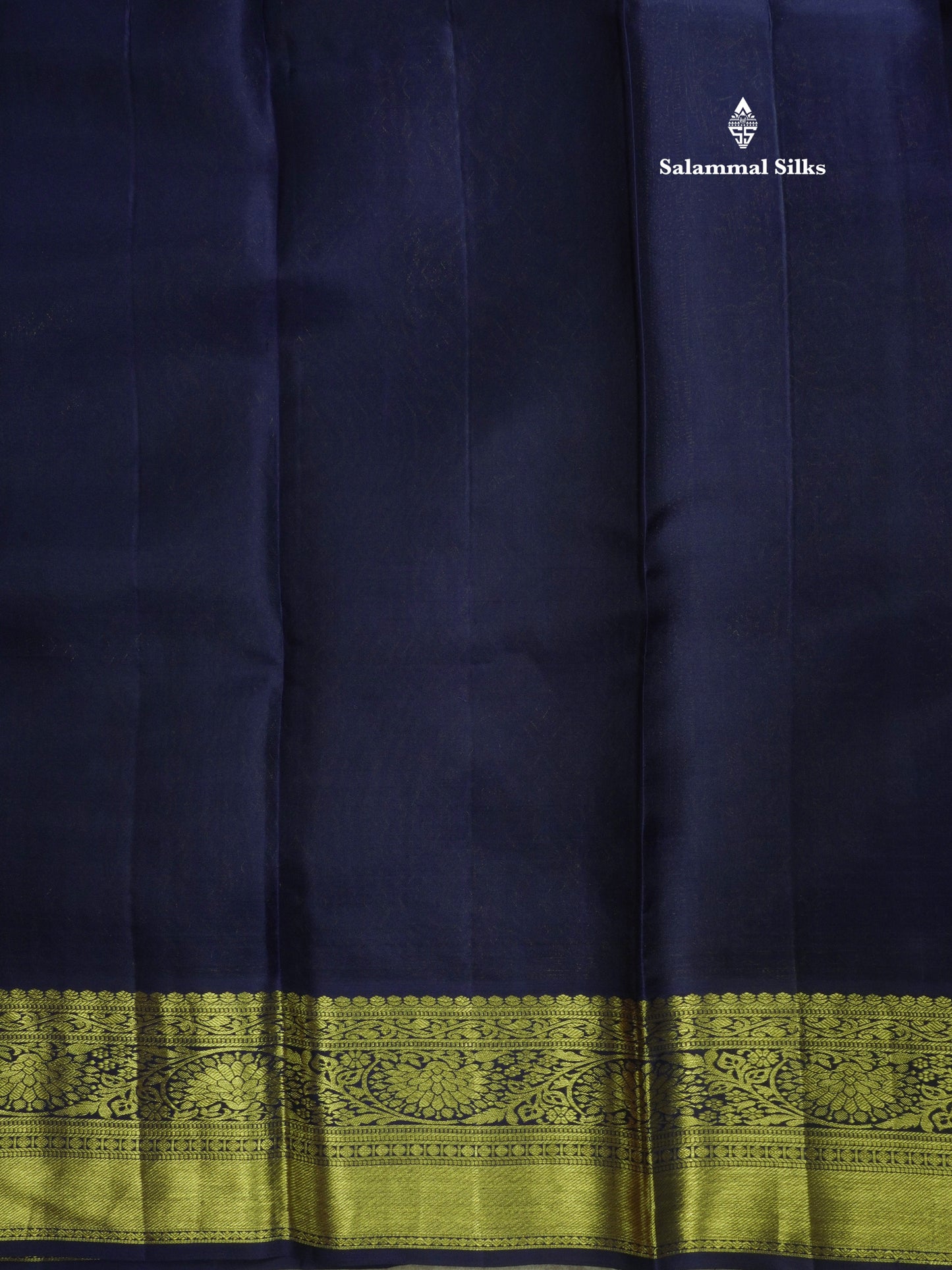 Baby Pink Bridal Pure Kanjivaram Silk Saree With Navy Blue Border