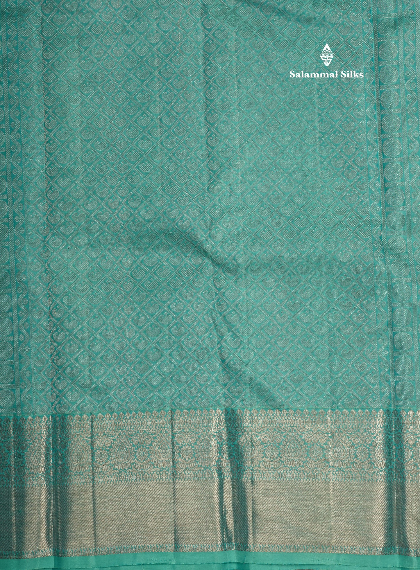 Light Anandha Blue Beautiful Bridal Pure Kanjivaram Silk Saree With Self Border