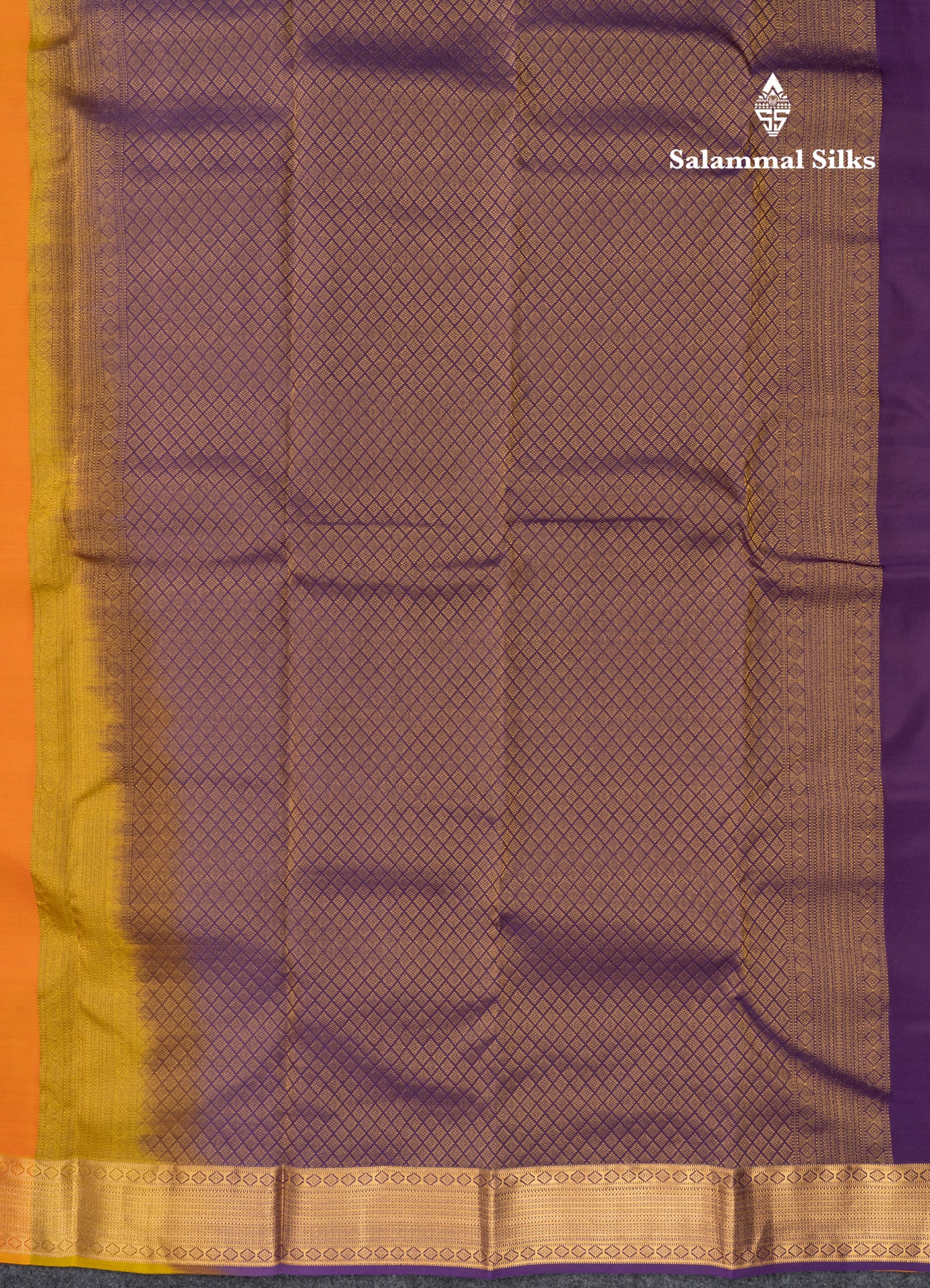 Violet Pure Silk Mix Saree With Contrast Purple Blouse