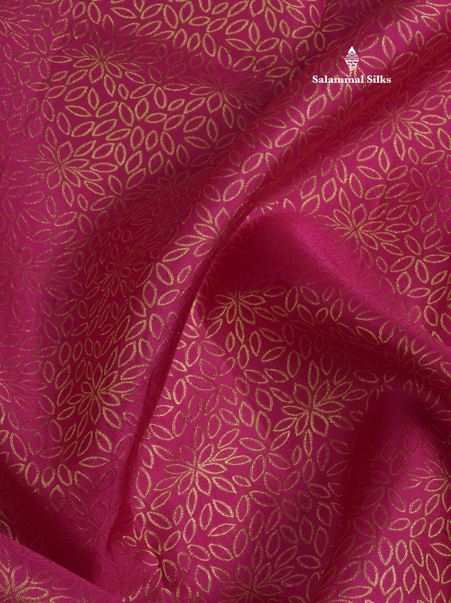 Korvai Magenta Pink Beautiful Bridal Pure Kanjivaram Silk Saree With Half White Border