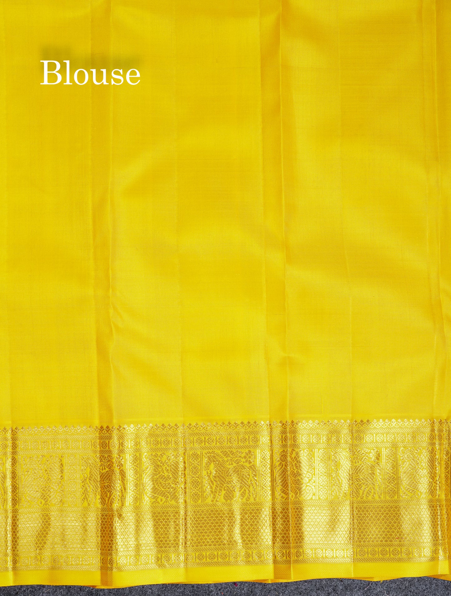 Beautiful Korvai Magenta Pink Bridal 2G Pure Kanjivaram Silk Saree With Contrast Yellow Traditional Border