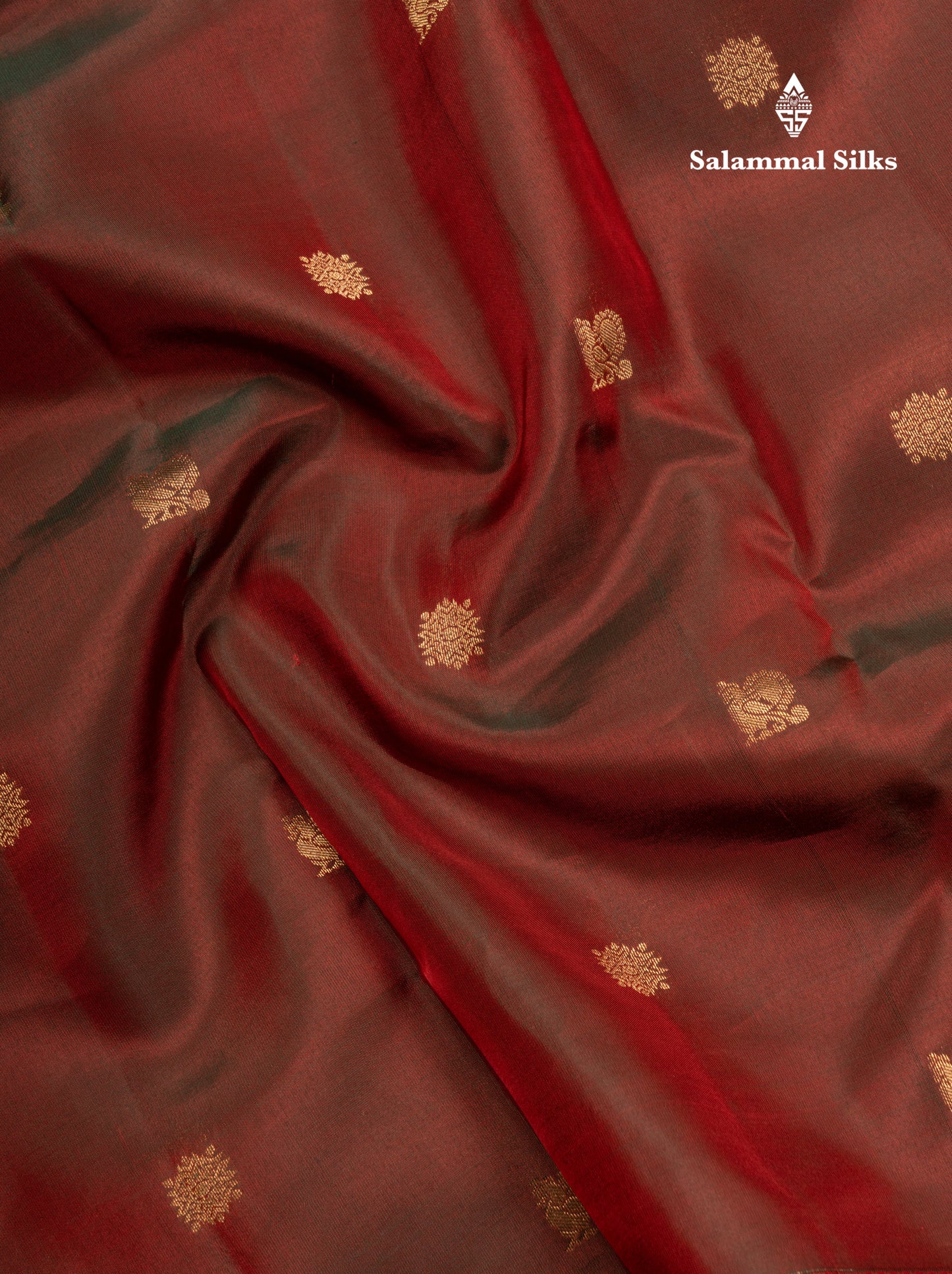 Dual Tone Dark Maroon Pure Silk Mix Saree With Contrast Chilly Red Border