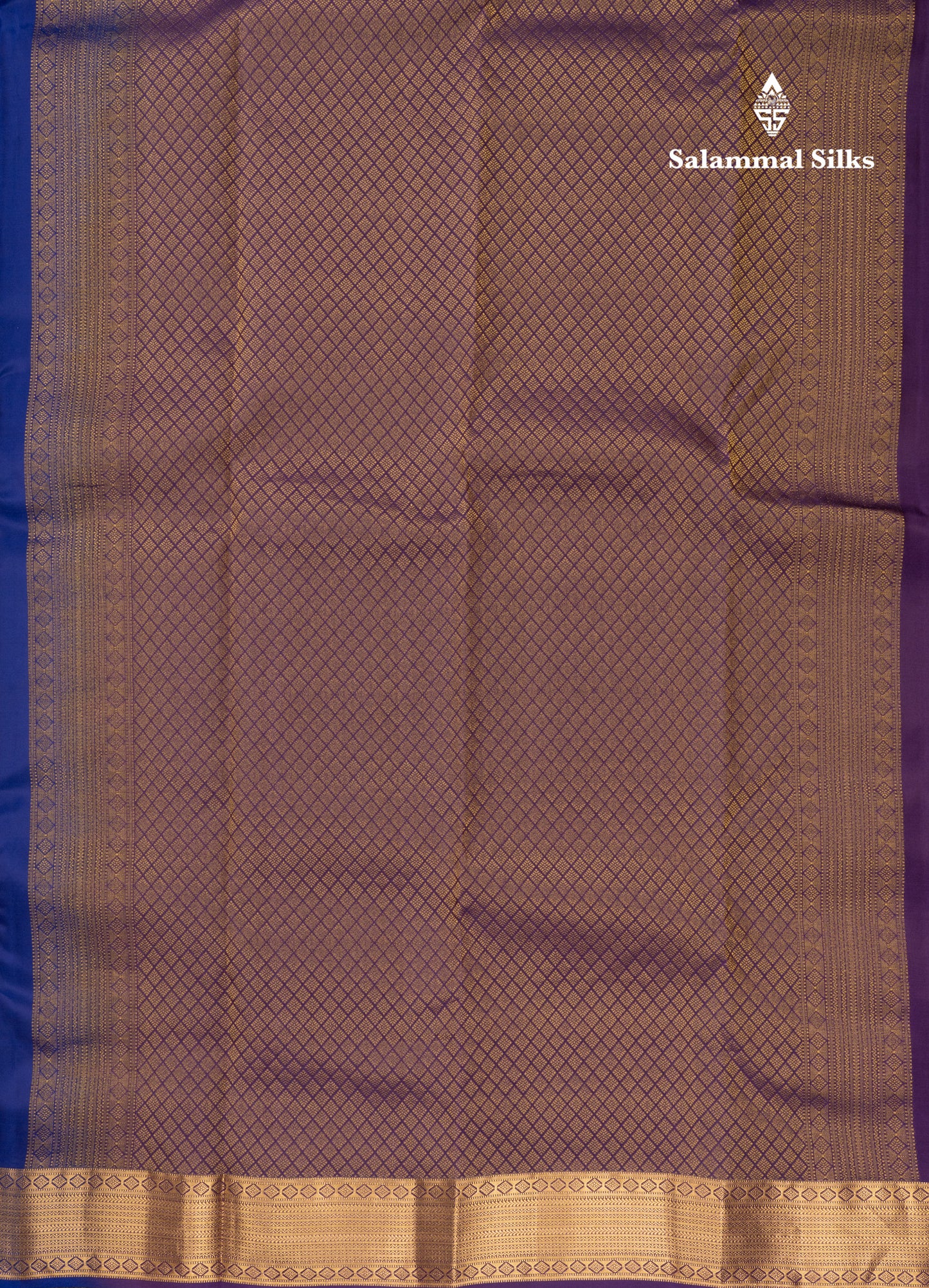 Violet Pure Silk Mix Saree With Contrast Purple Blouse