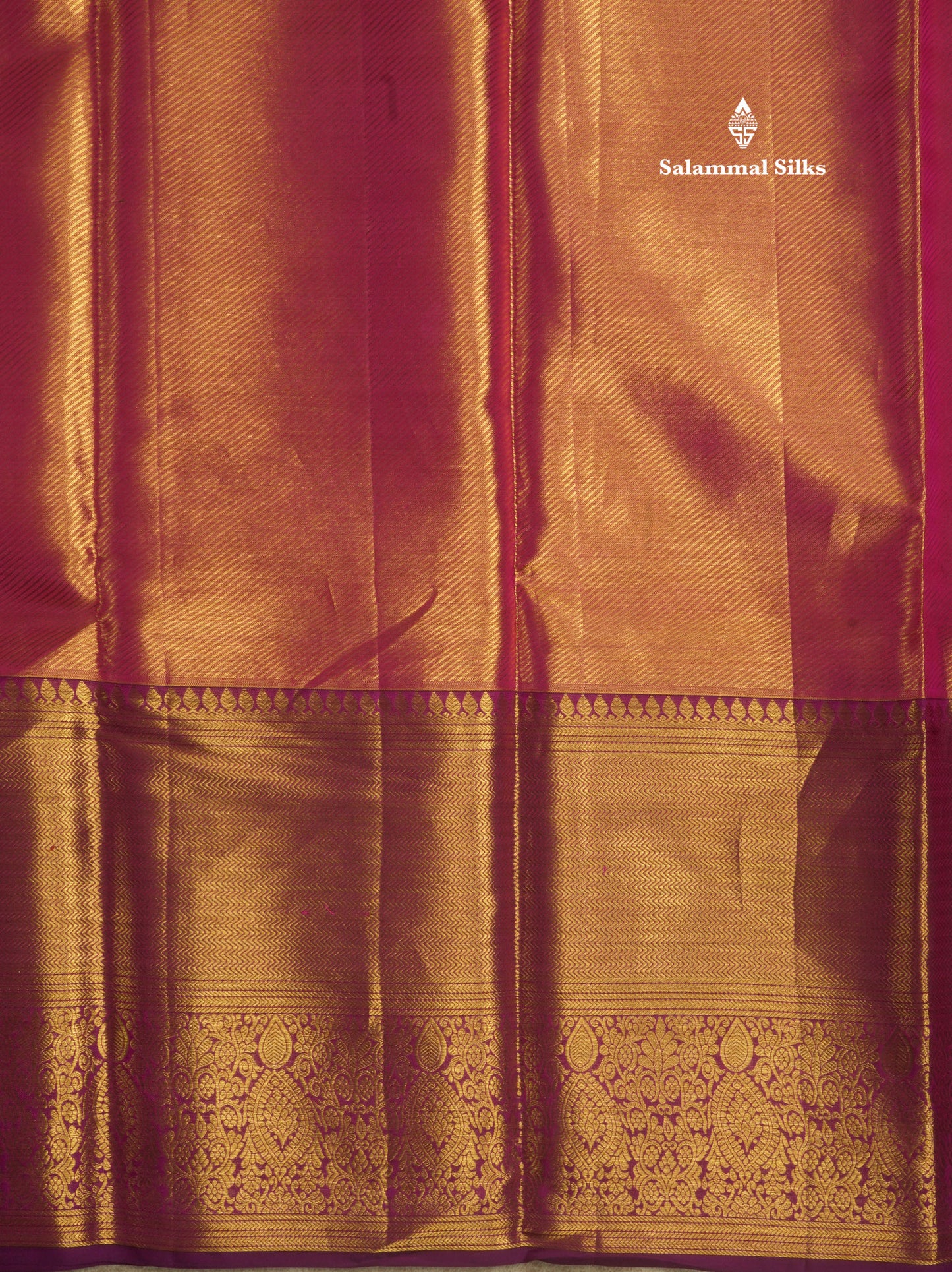 Korvai Elaichi Green Beautiful Tissue Bridal Pure Silk Saree With Magenta Border
