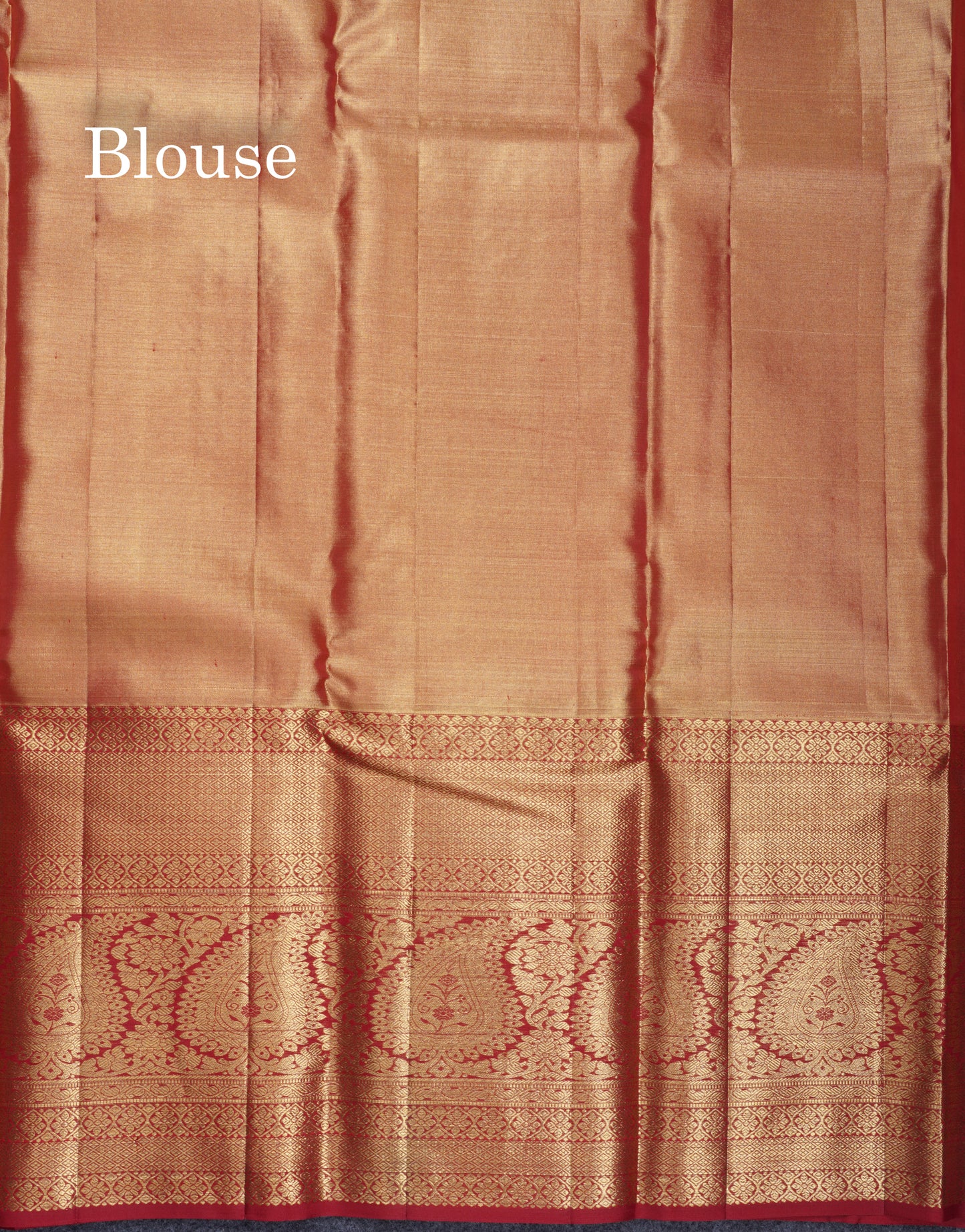 Beautiful Cream Sandal Tissue Bridal Pure Kanjivaram Silk Saree With Contrast Maroon Evening Morning Border