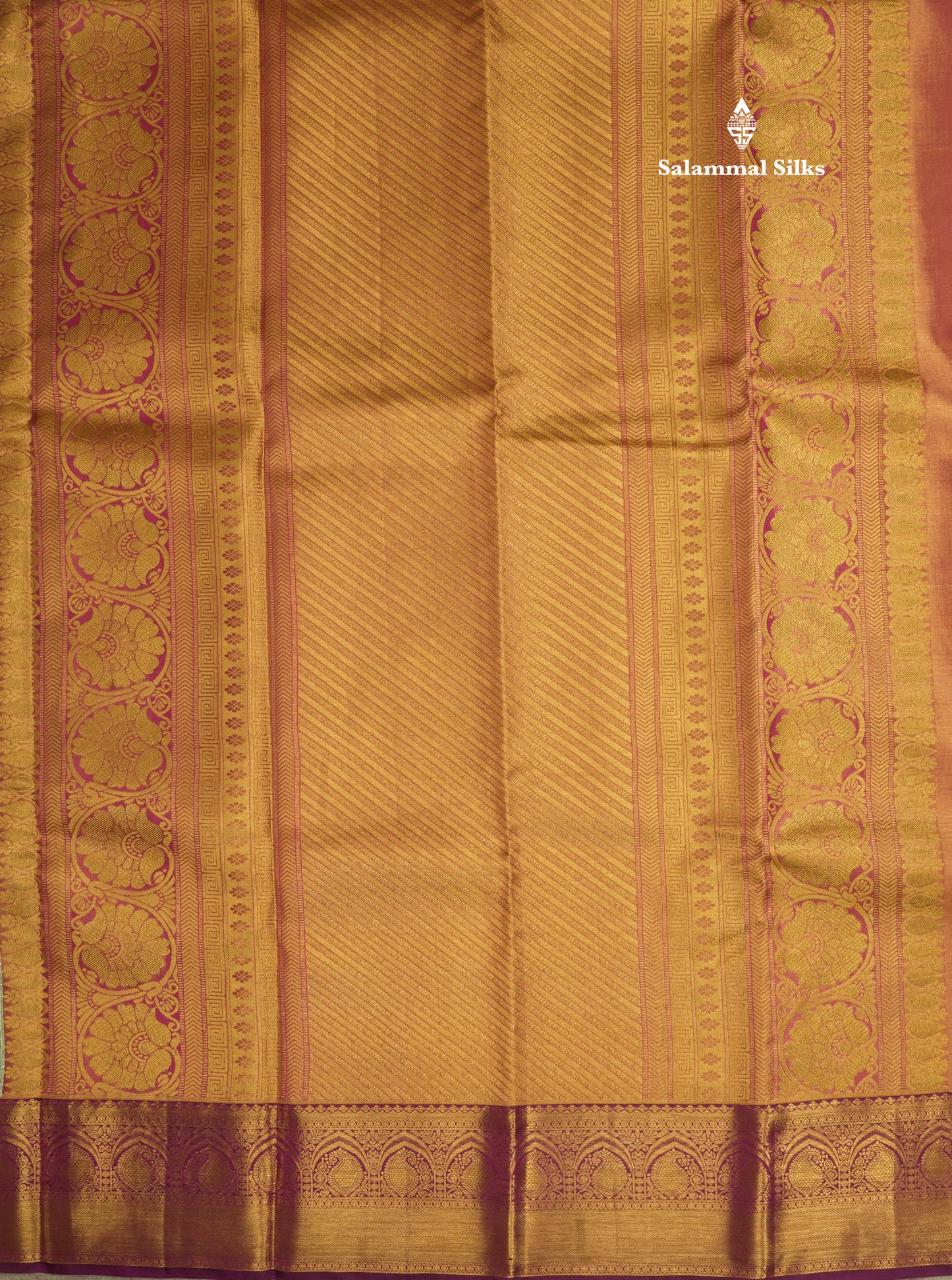 Korvai Pista Green Beautiful Tissue Bridal Pure Silk Saree With Magenta Border