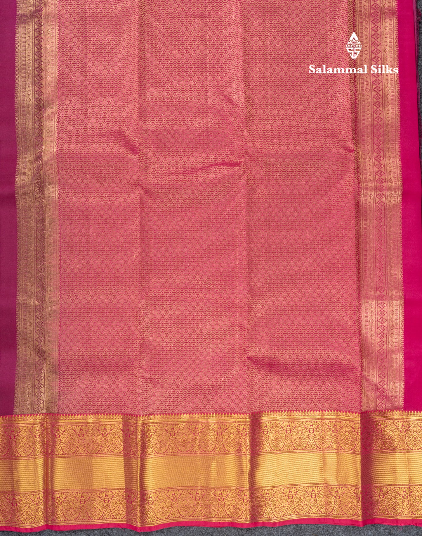 Peacock Green Pure Silk Mix Saree With Contrast Magenta Border