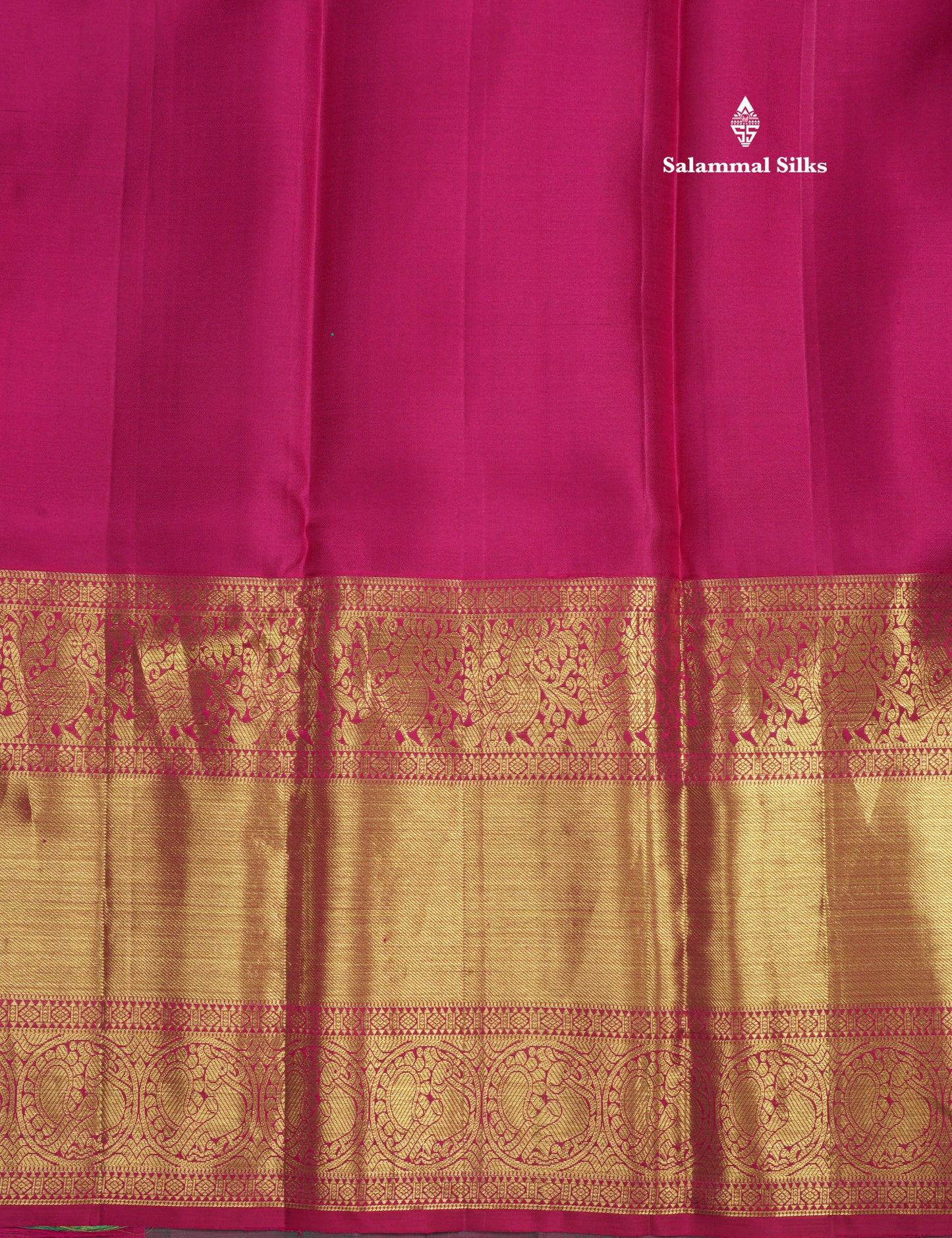 Green Bridal Pure Kanjivaram Silk Saree With Gold Zari Long Border