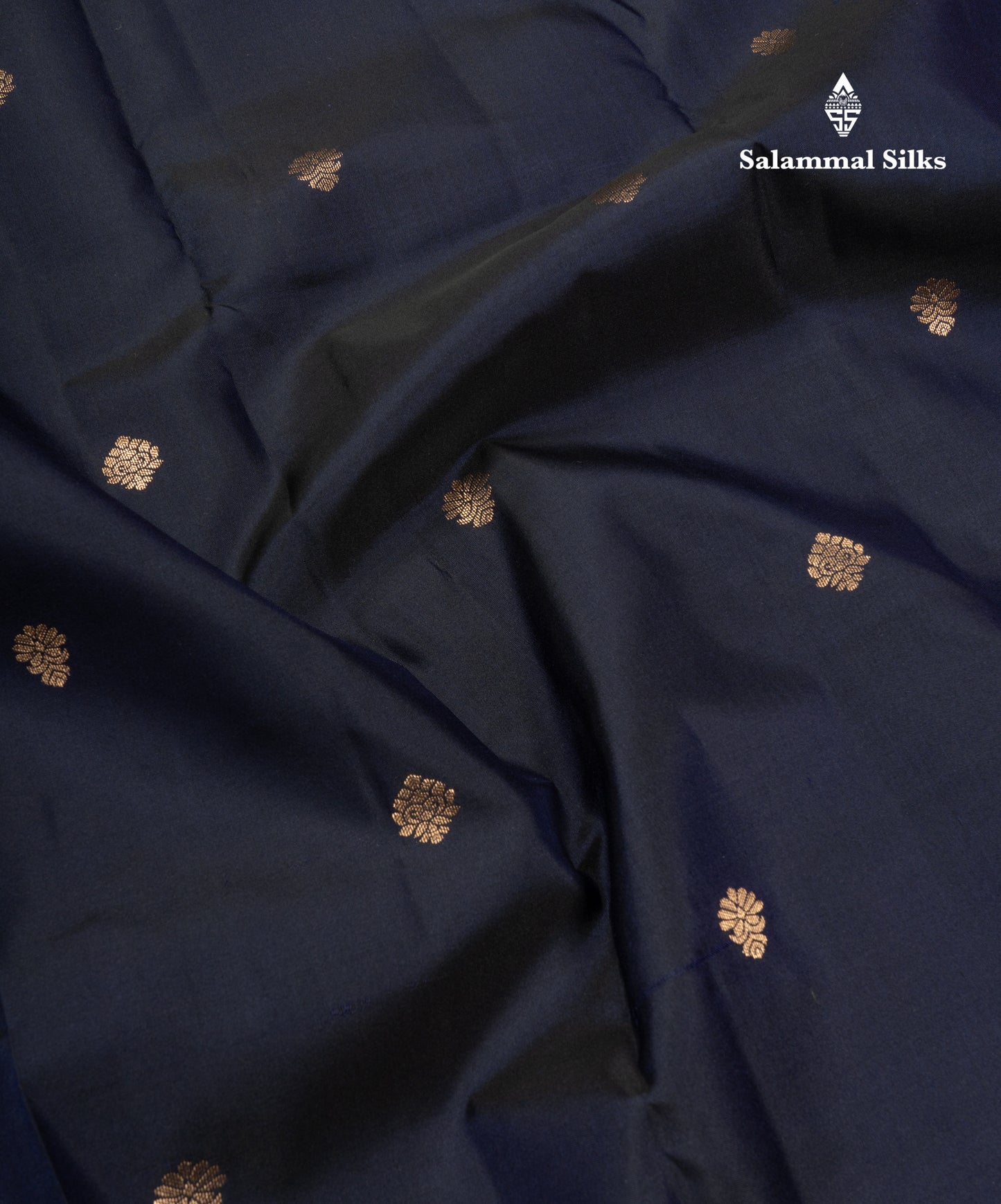 Navy Blue Pure Silk Mix Saree With Contrast Pinkish Red Border