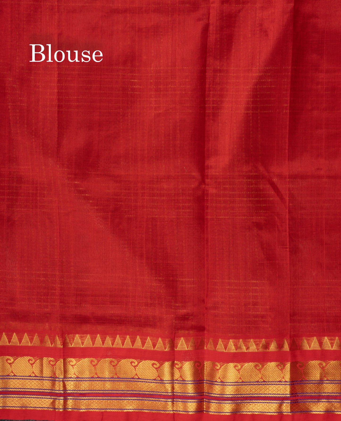 Koravi Grey Pure Silk Cotton Saree With Contrast Chilly Red Traditional Border