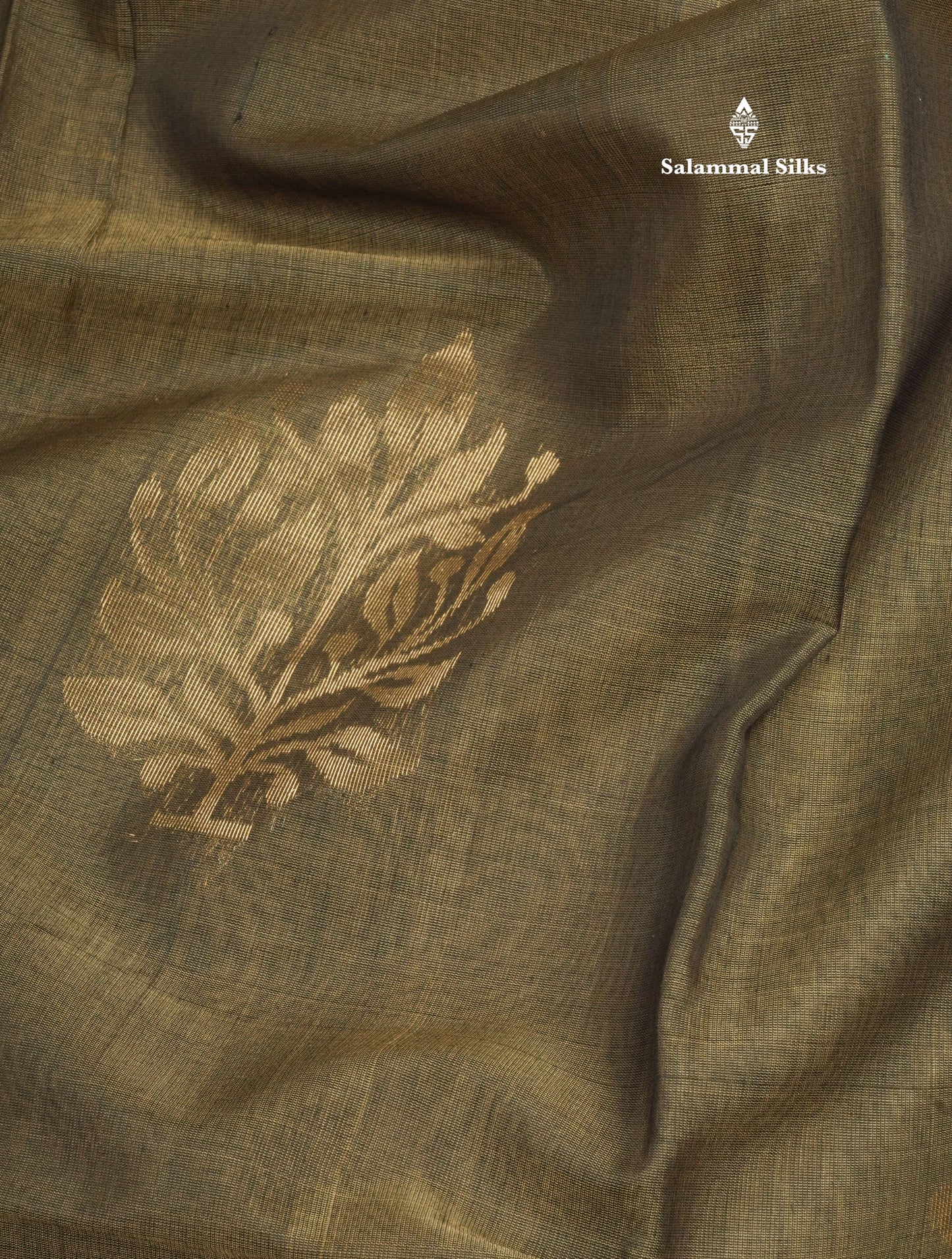 Light Brown Beautiful SICO Cotton Saree With Gold Zari Border