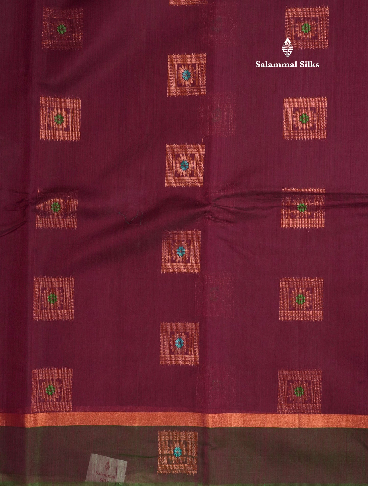 Violet Beautiful SICO Cotton Saree With Bottle Green Border