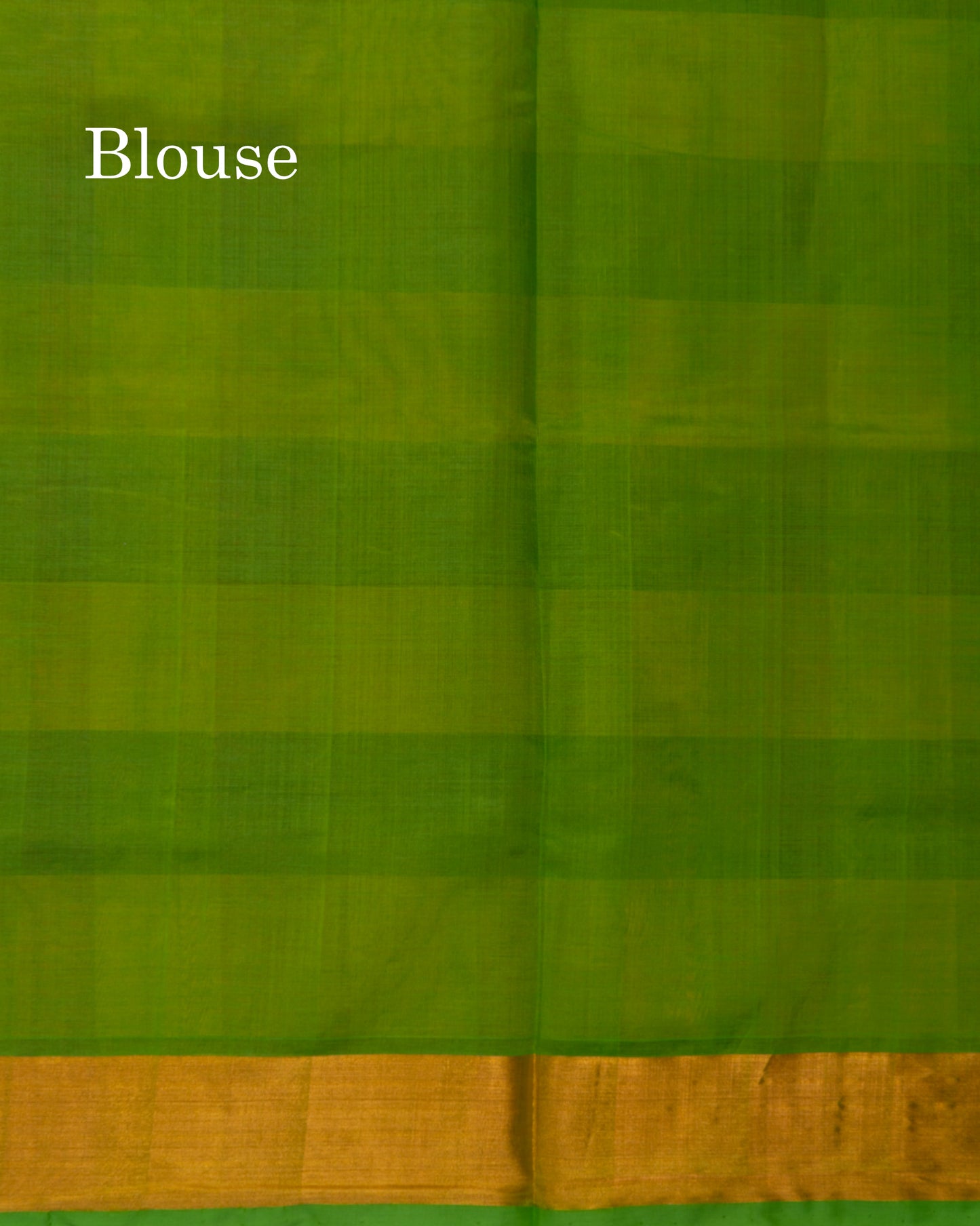 Paalum Pazham Checks Pure Silk Cotton Saree With Contrast Parrot Green Pallu