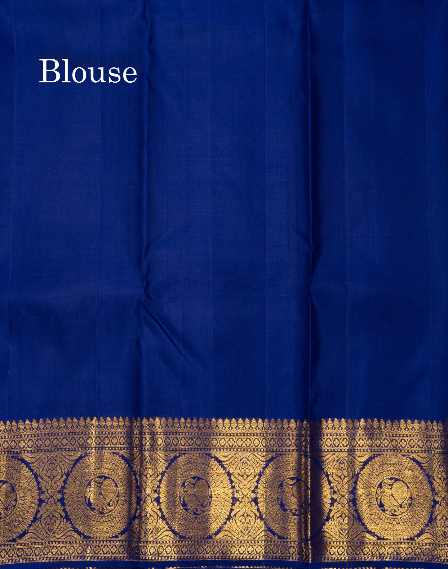Kanjivaram Ramar Blue Vanasingaram Pure Silk Saree With Contrast Violet Broder