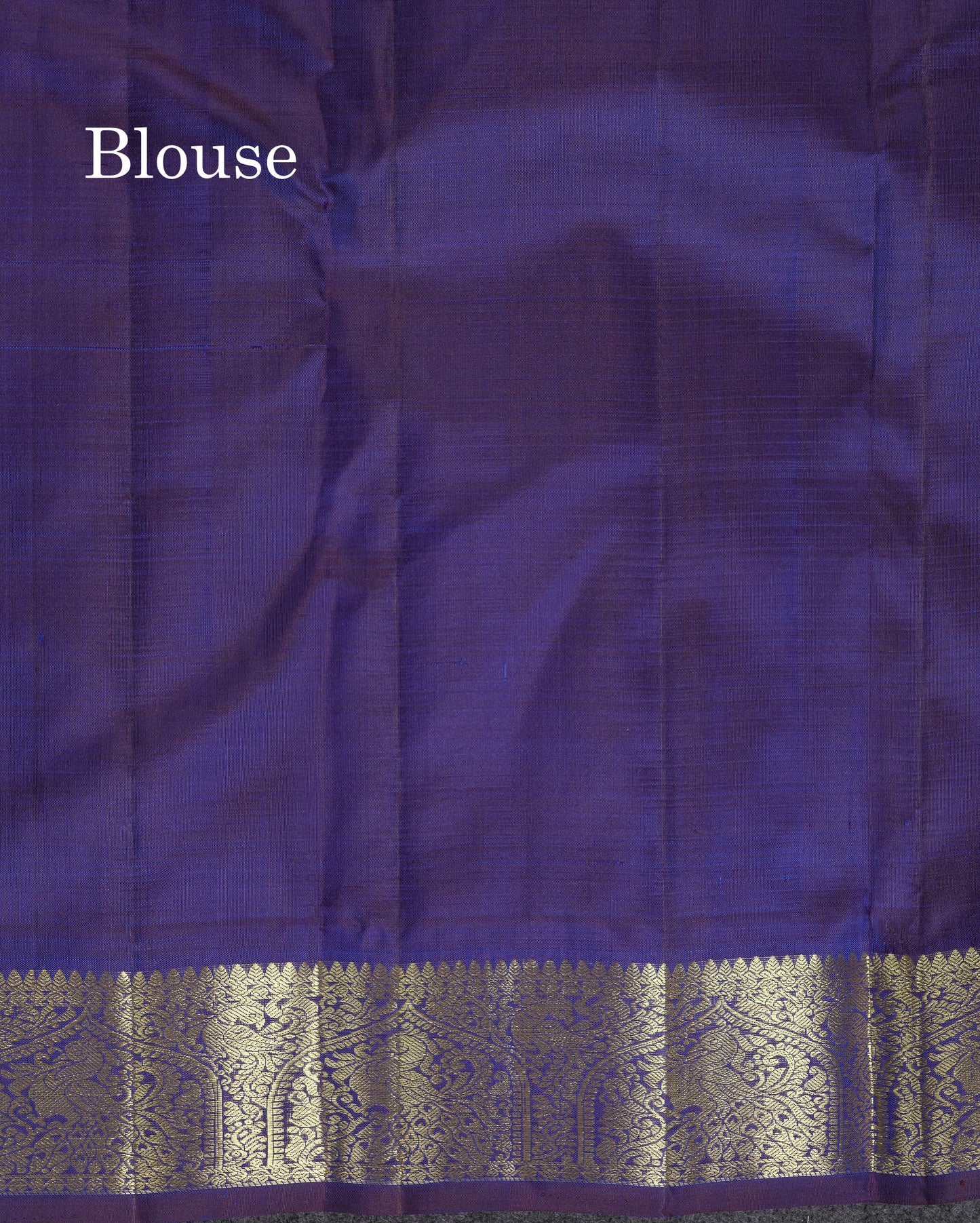 Beautiful Dual Tone Peacock Green Vaira Oosi Checks And Butta Mango & Peacock Butta Pure Kanjivaram Silk Saree With Contrast Navy Blue Traditional Medium Border