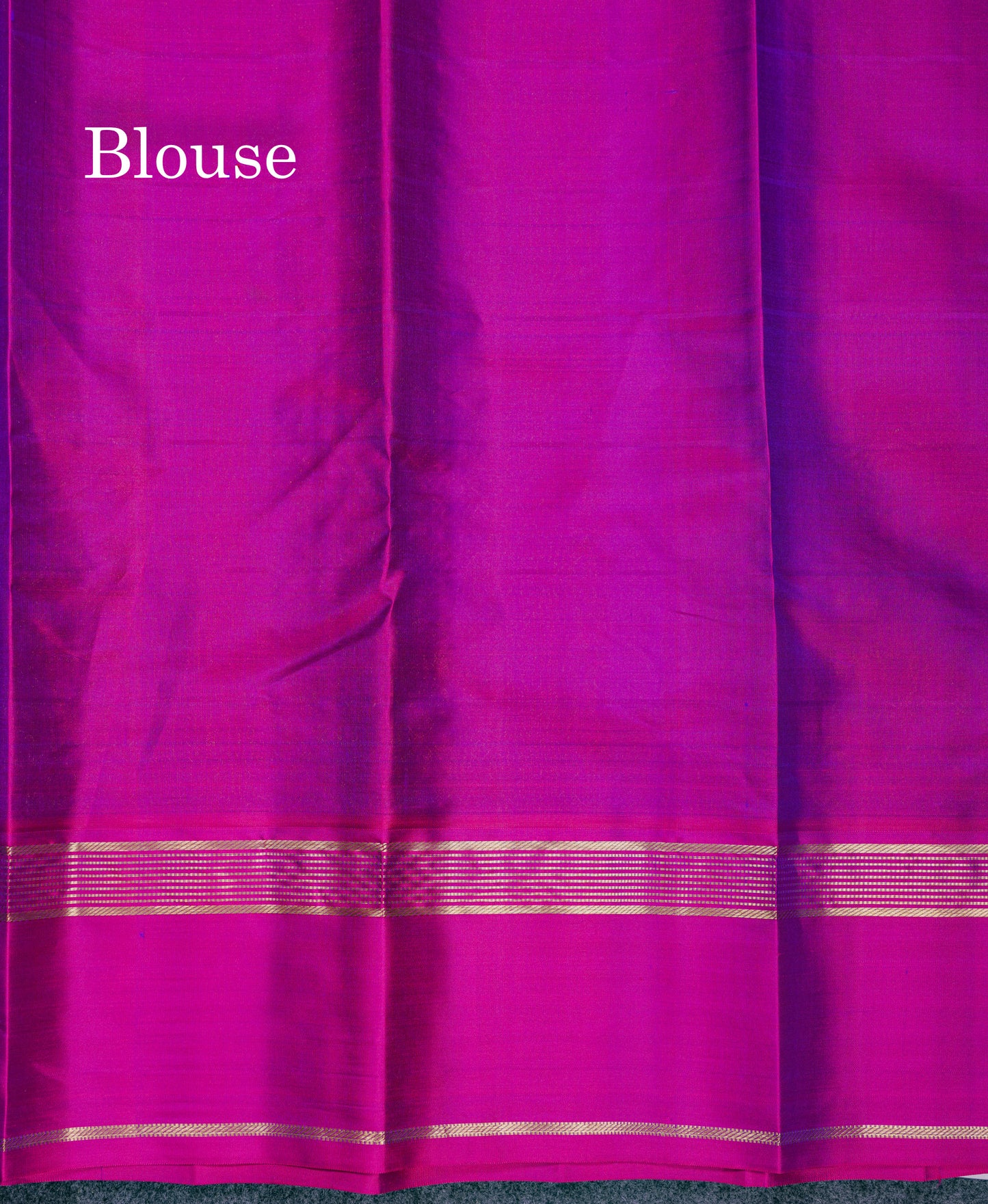 Beautiful Violet Checks And Traditional Butta Pure Kanjivaram Silk Saree With Contrast Purple Border