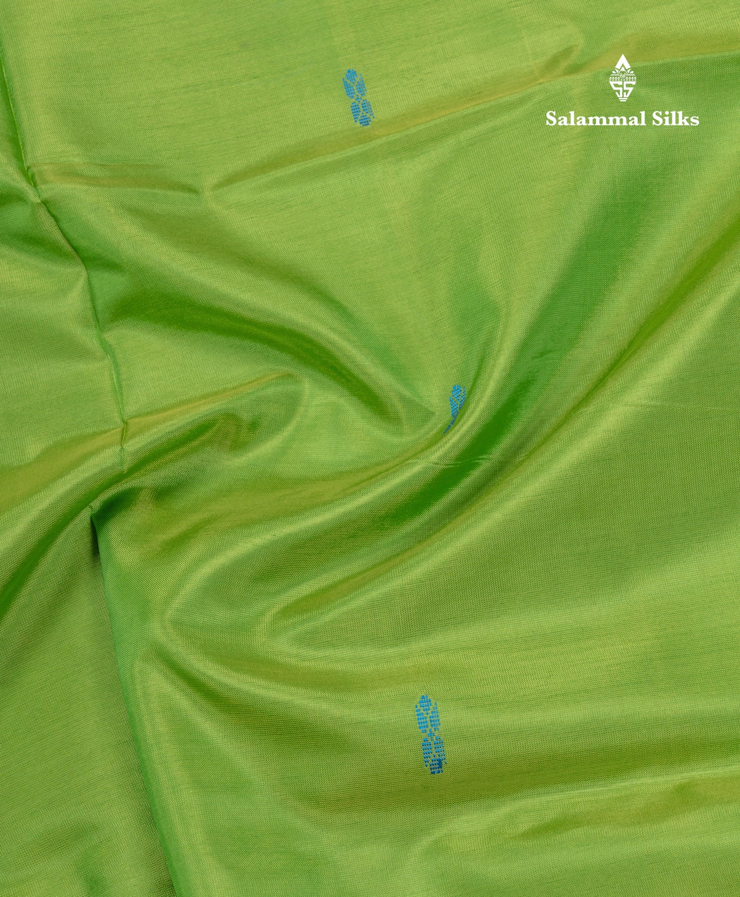 Parrot Green Banana Pinth Saree (Vaazhainaar Pattu) With Contrast Violet Blouse