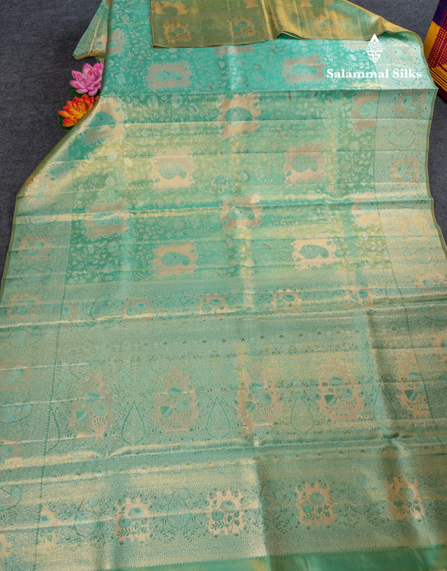 Beautiful Rexona Tissue Bridal Pure Kanjivaram Silk Saree