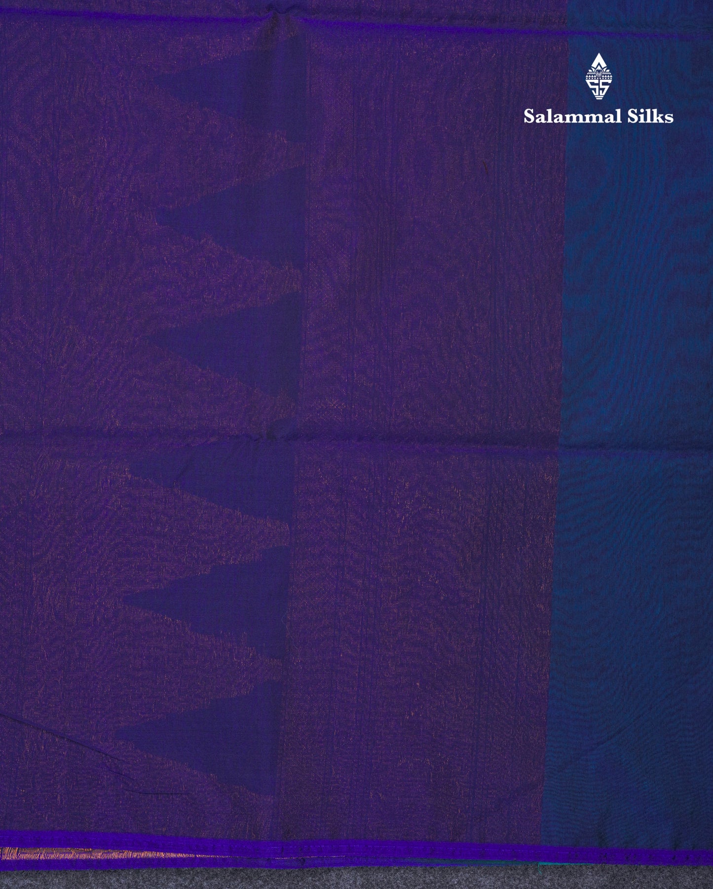 Sapphire Green Beautiful Sico Cotton Saree With Contrast Navy Blue Blouse