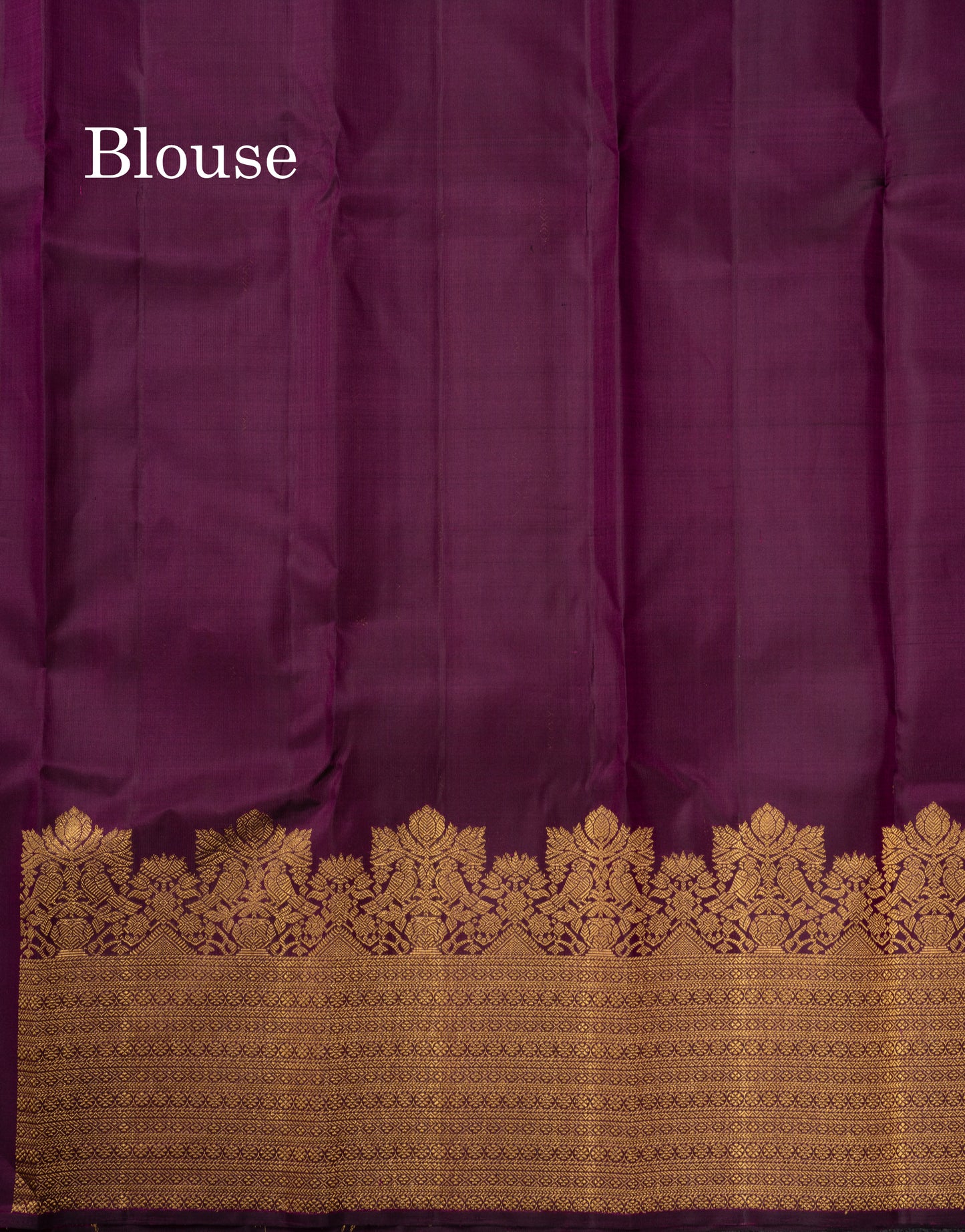 Magenta Pure Kanjivaram Silk Saree With Turning Border