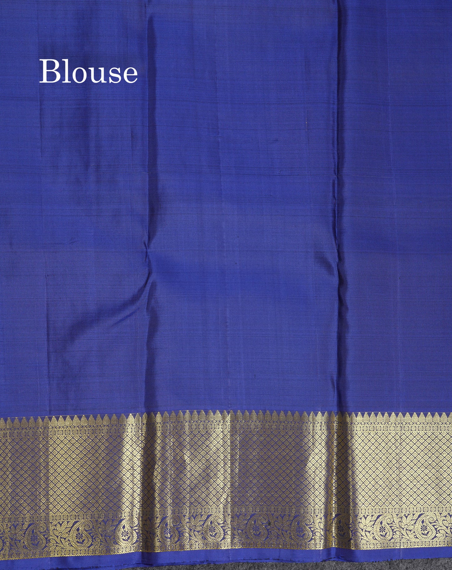 Beautiful Chocolate Pure Kanjivaram Silk Saree With Contrast Navy Blue Traditional Border