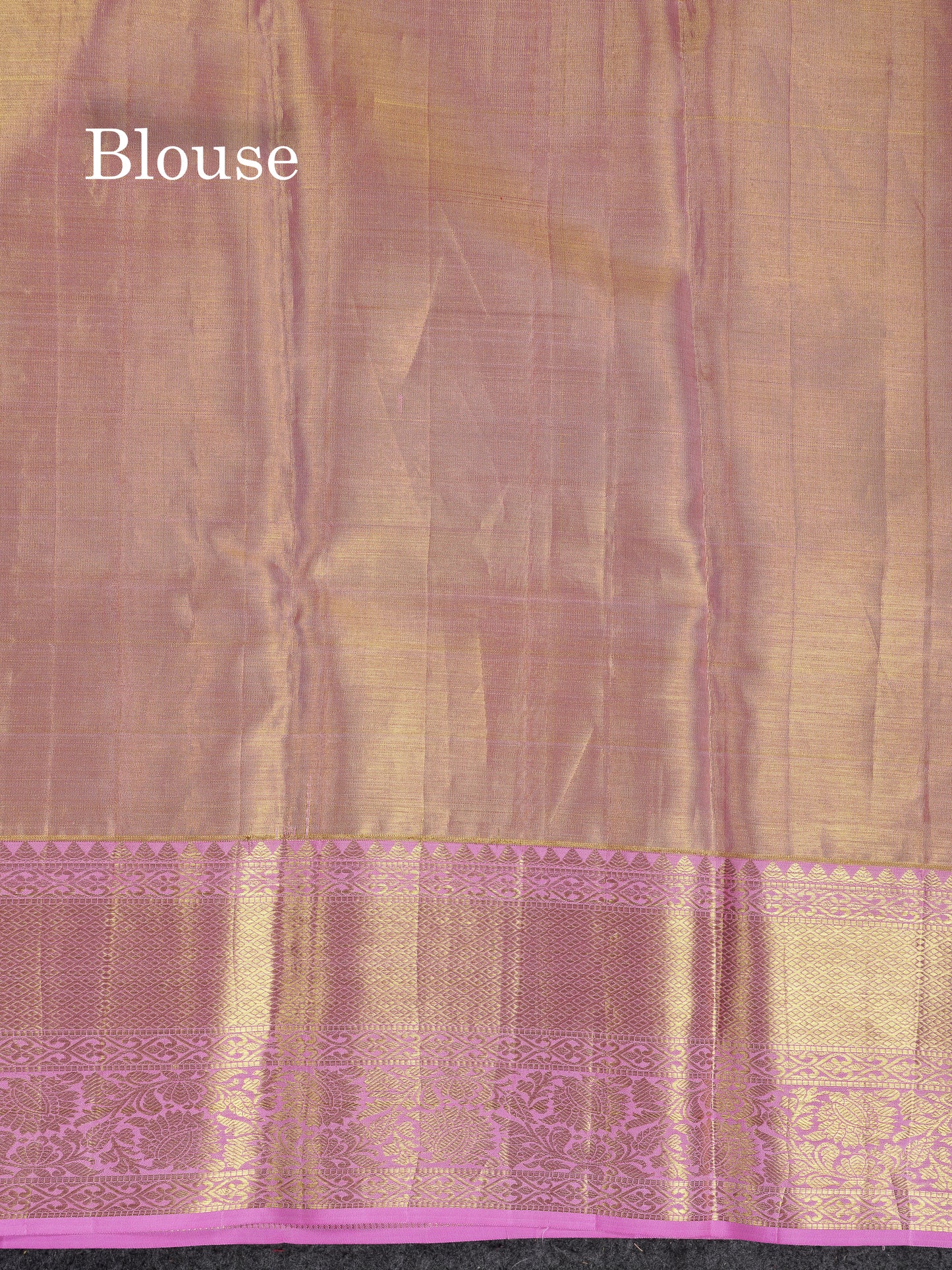 Beautiful Multicolor Tissue Pure Kanjivaram Silk Saree with Contrast Baby Pink Traditional Border