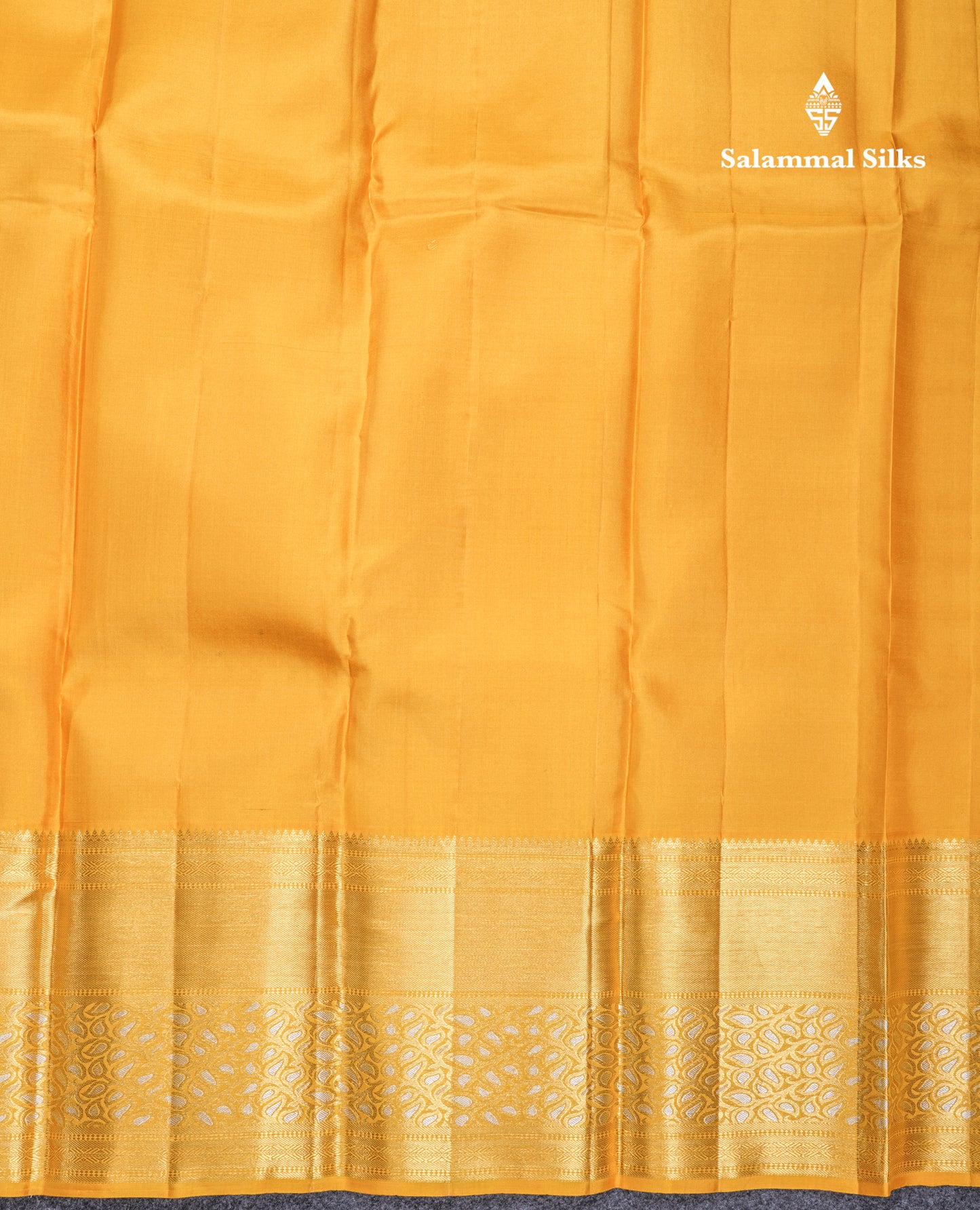 Golden Yellow Bridal Pure Kanjivaram Silk Saree With Self Evening Morning Meenakari Work Border