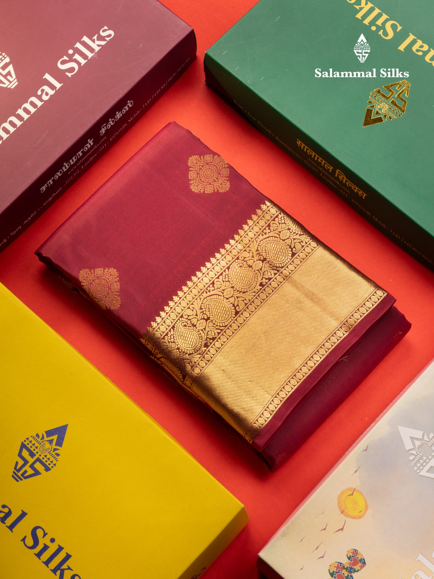 Light Maroon Pure Silk Mix Saree With Contrast Rexona Blouse