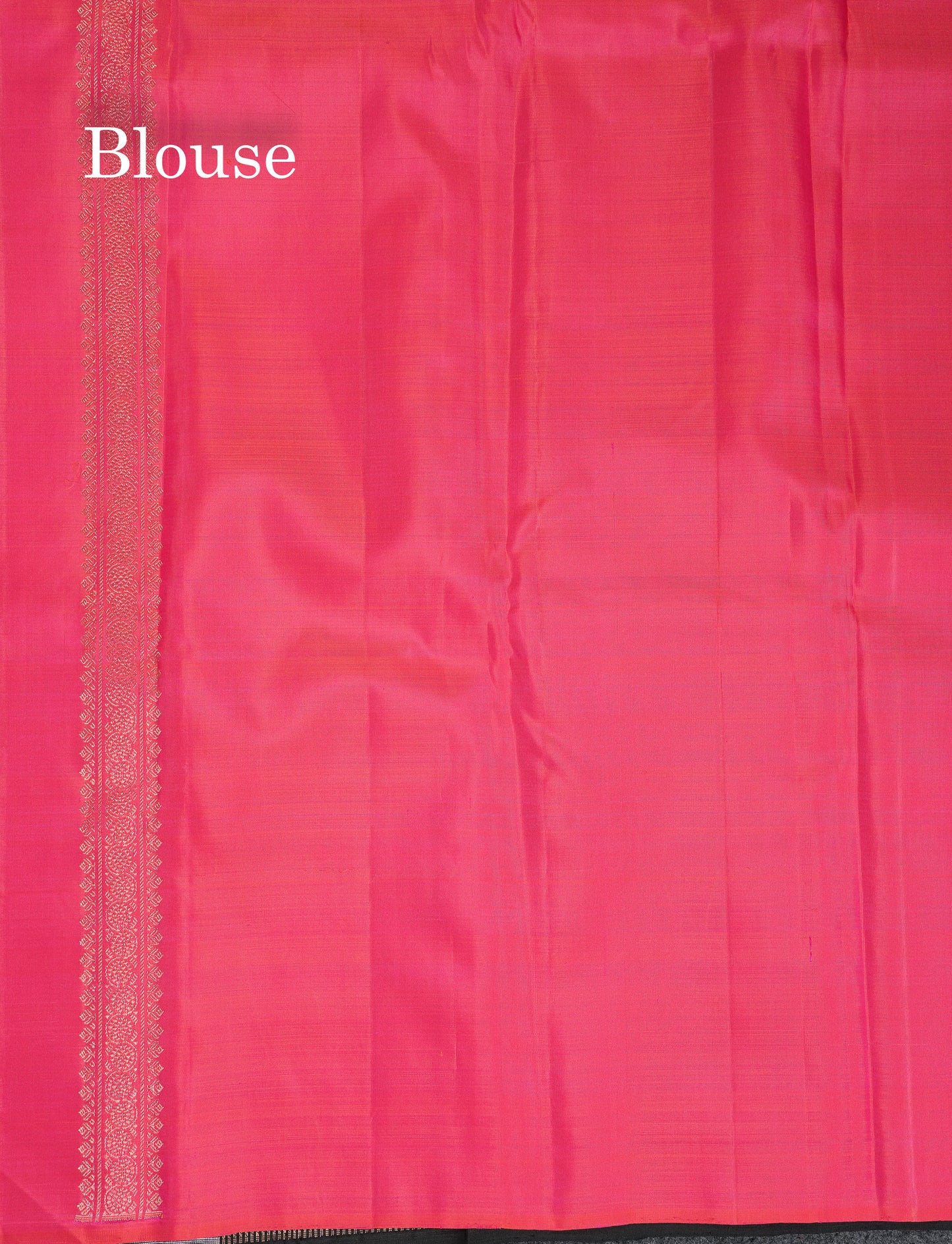 Beautiful Black Fancy Pure Kanjivaram Silk Saree With Contrast Dual Tone Pinkish Orange Blouse