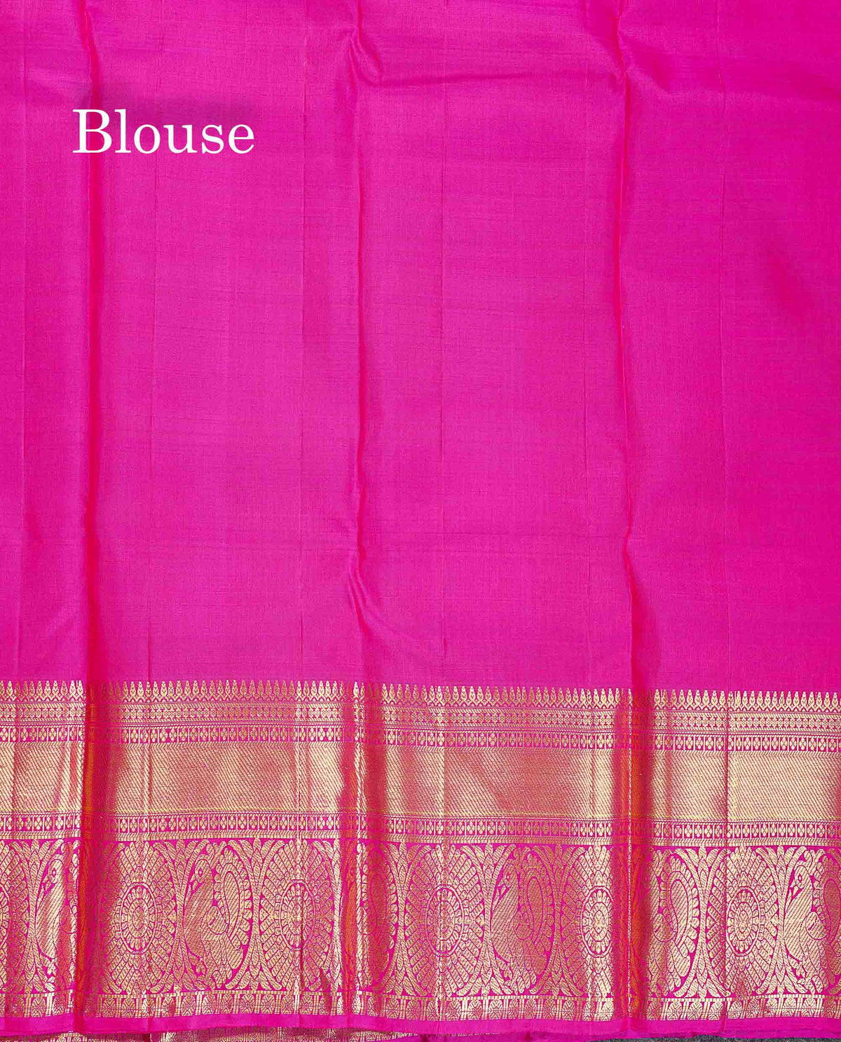 Kanjivaram Violet Traditional Pure Silk Saree With Magenta Rose Border