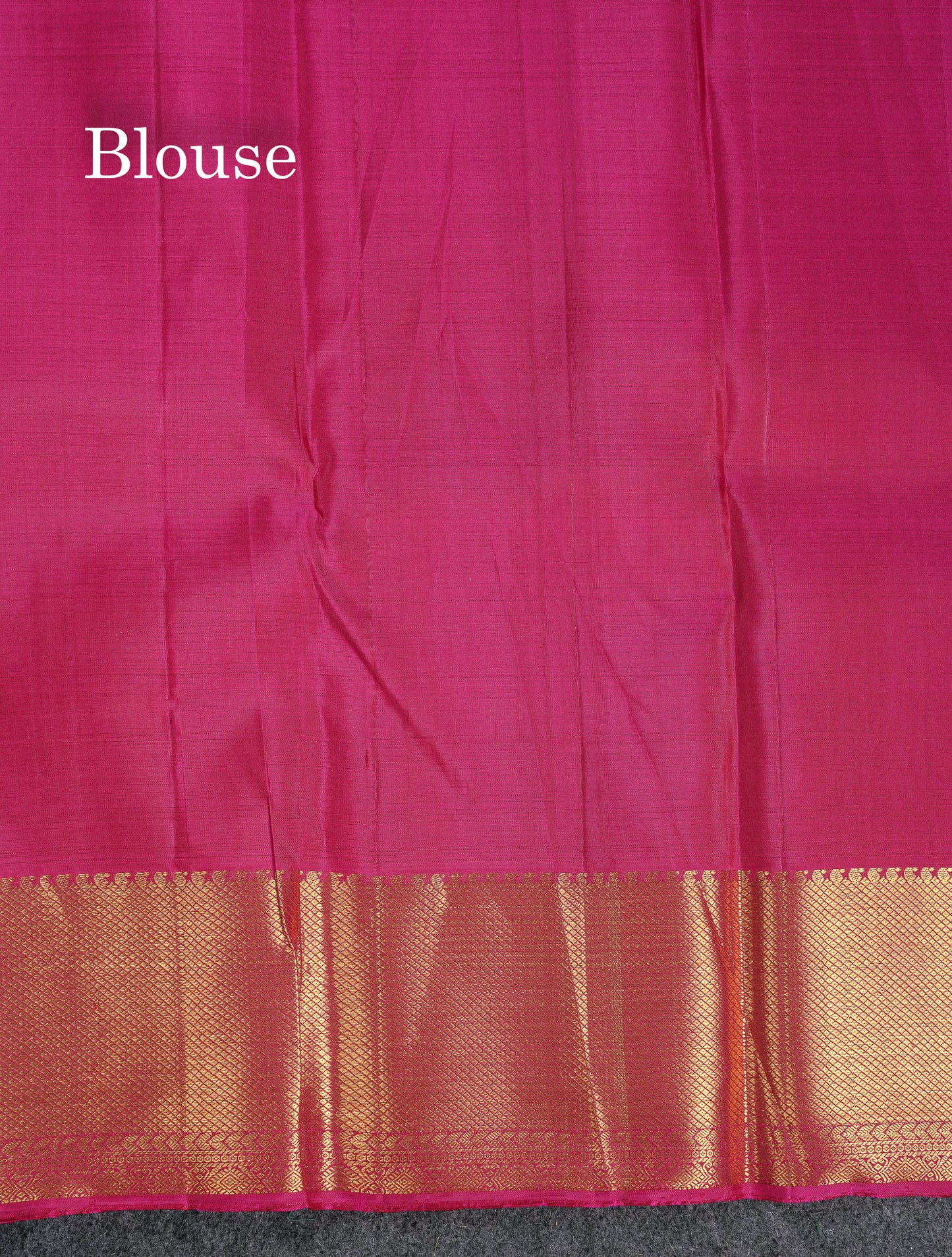 Beautiful Dark Maroon Pure Kanjivaram Silk Saree With Contrast Magenta Traditional Border
