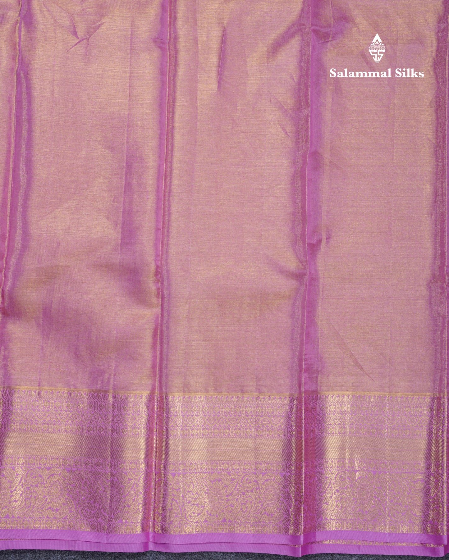 Sapphire Green Beautiful Tissue Bridal Pure Kanjivaram Silk Saree With Lavender Border