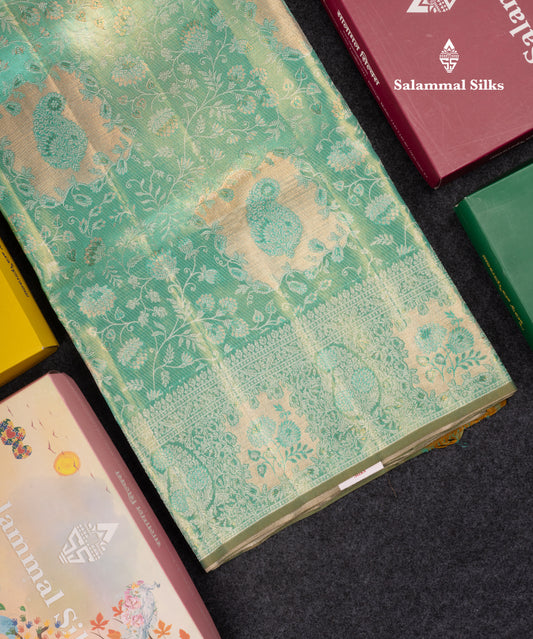 Beautiful Rexona Tissue Bridal Pure Kanjivaram Silk Saree