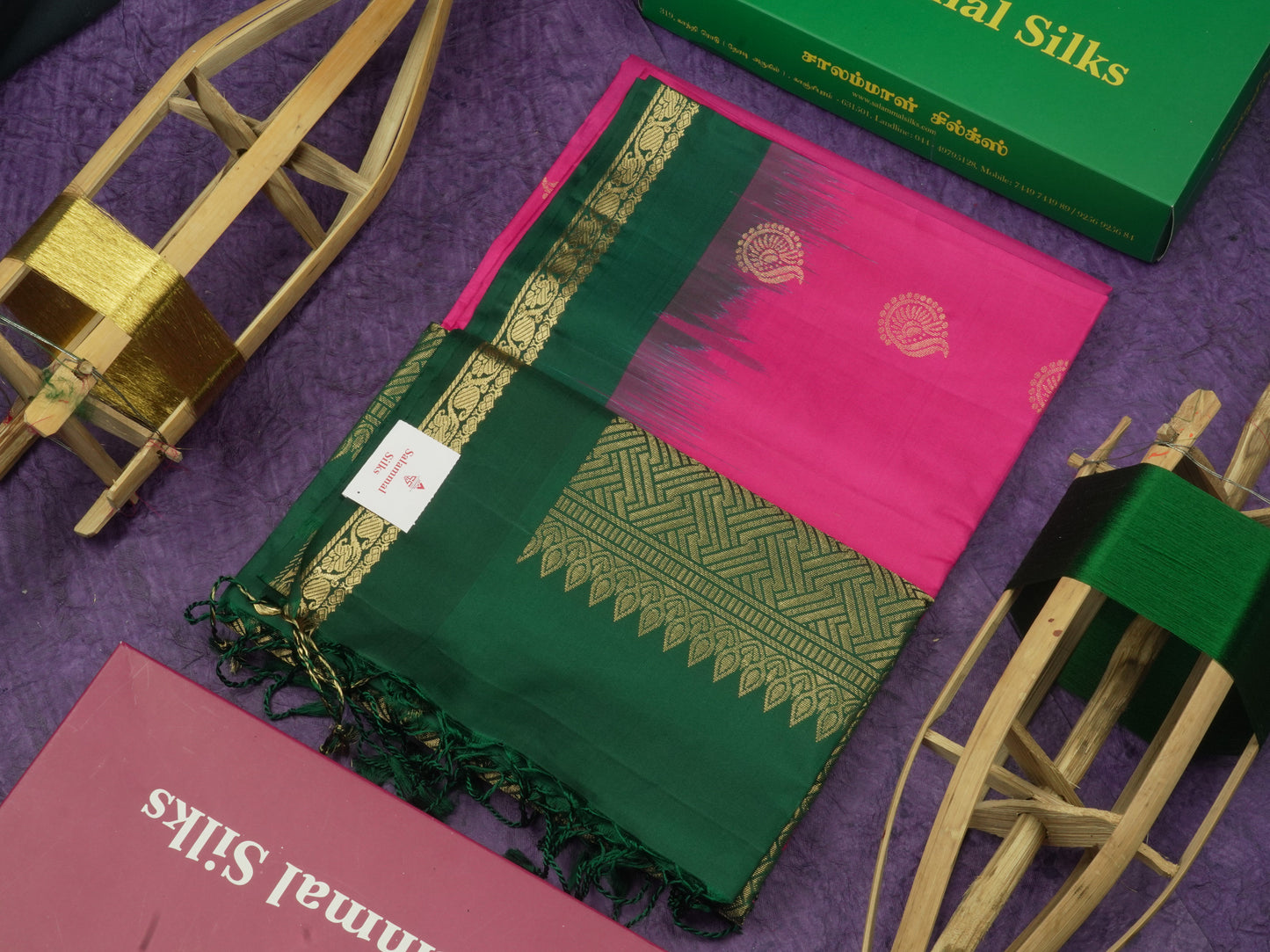 Half White Pure Kanjivaram Soft Silk Saree With Contrast Sky Blue Small Traditional Border