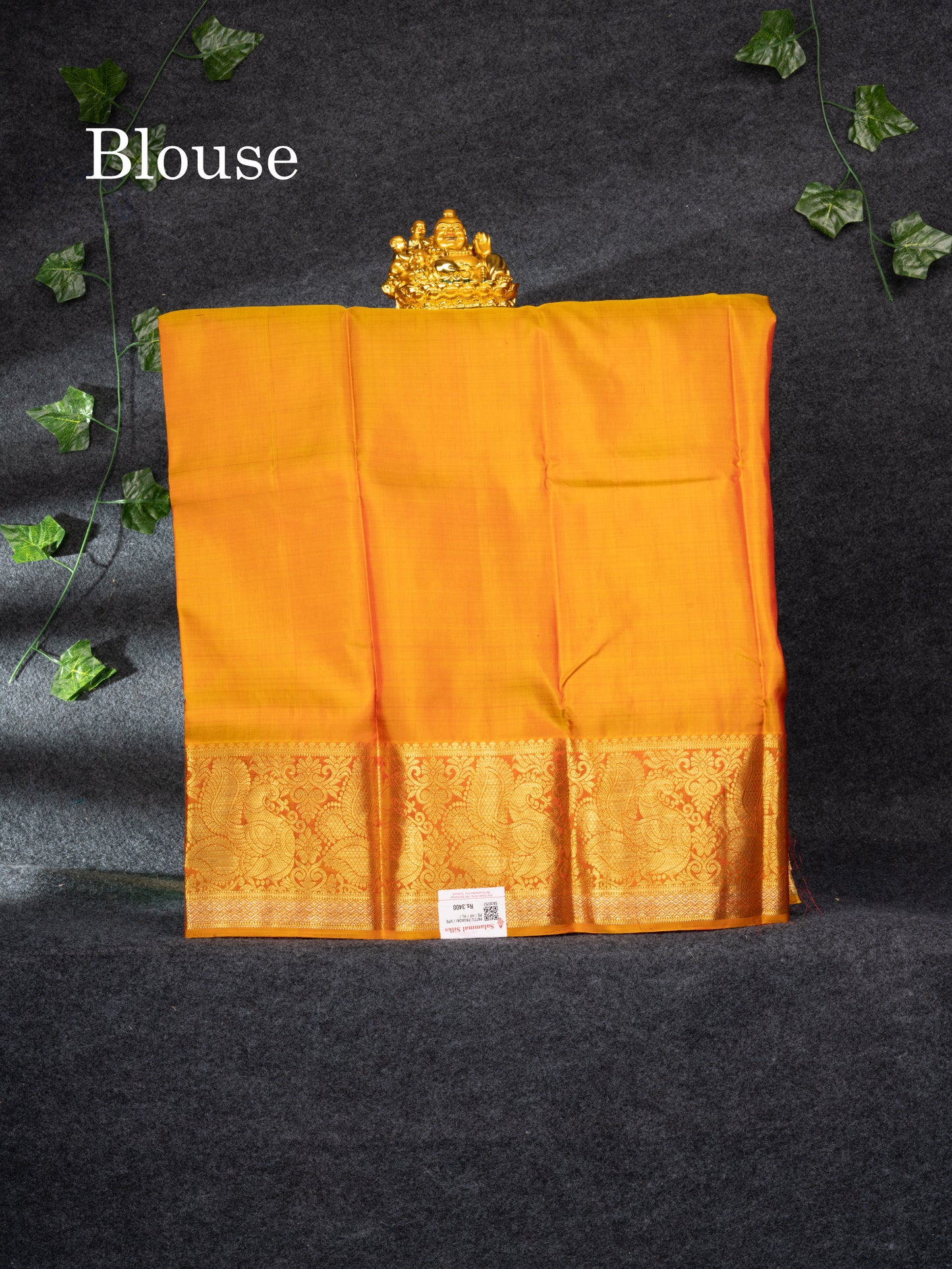 Pure Silk Pattu Pavadai (Dark Maroon) With Mustard Yellow Blouse 26.50"