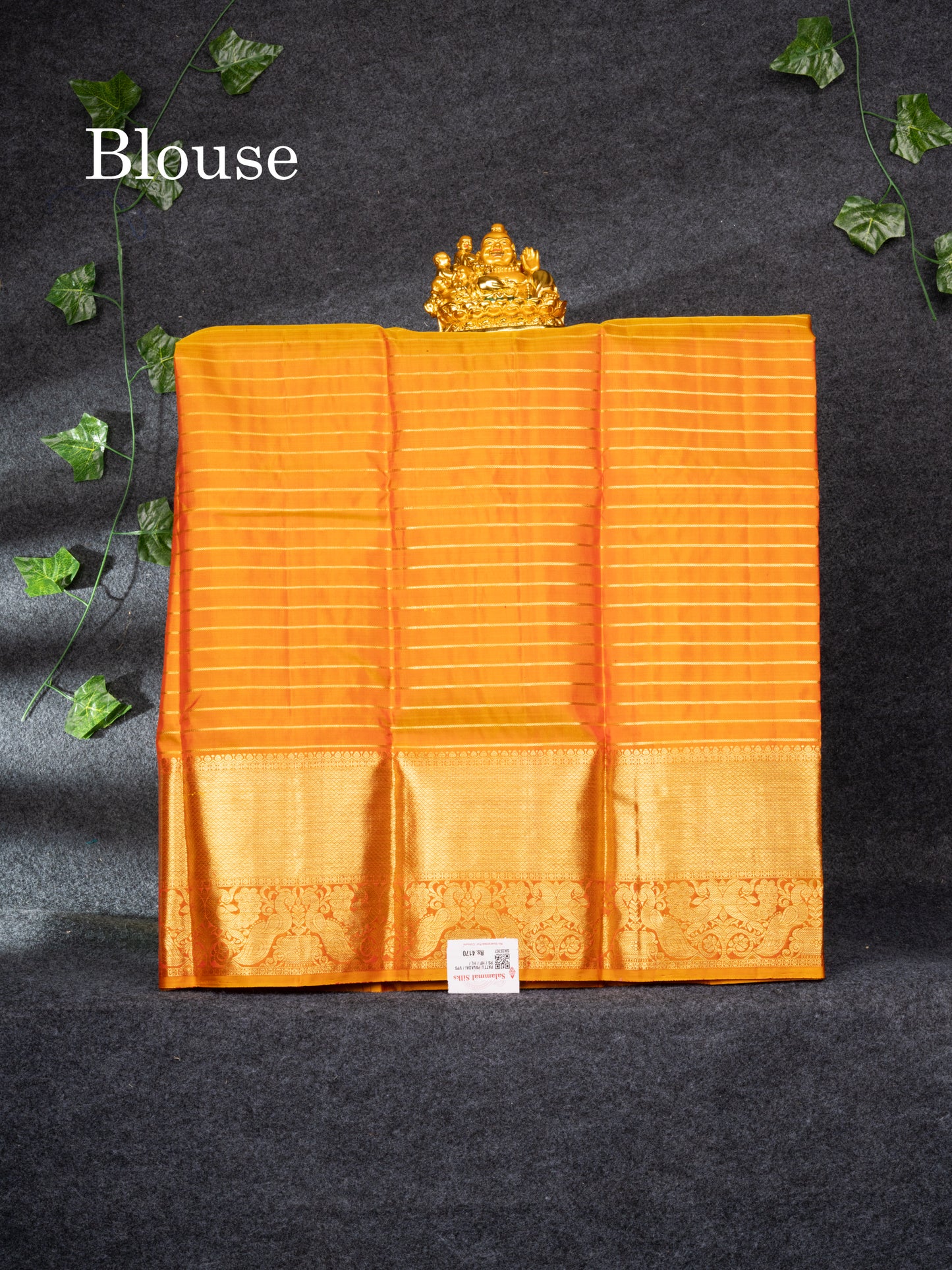 Pure Silk Pattu Pavadai (Violet) With Olive Mustard Yellow Blouse 27"