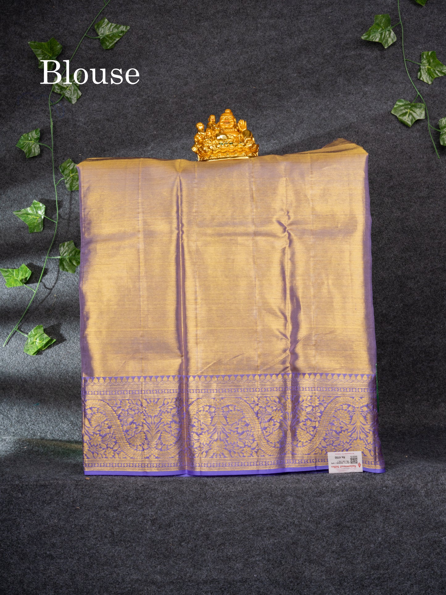 Pure Silk Pattu Pavadai Tissue (Pista Green) With Violet Blouse 27.50"