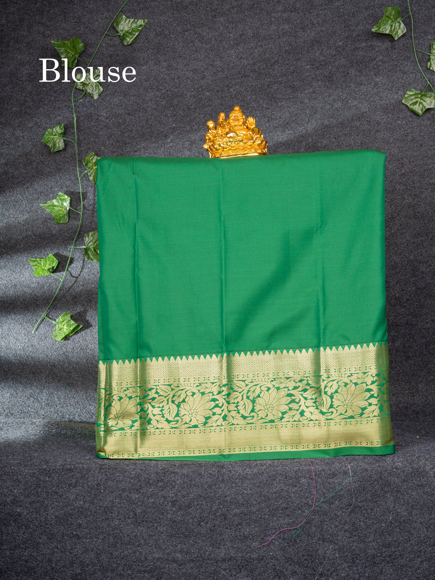 Semi Silk Pattu Pavadai (Dual Tone Pinkish Orange) with Green Blouse 27"